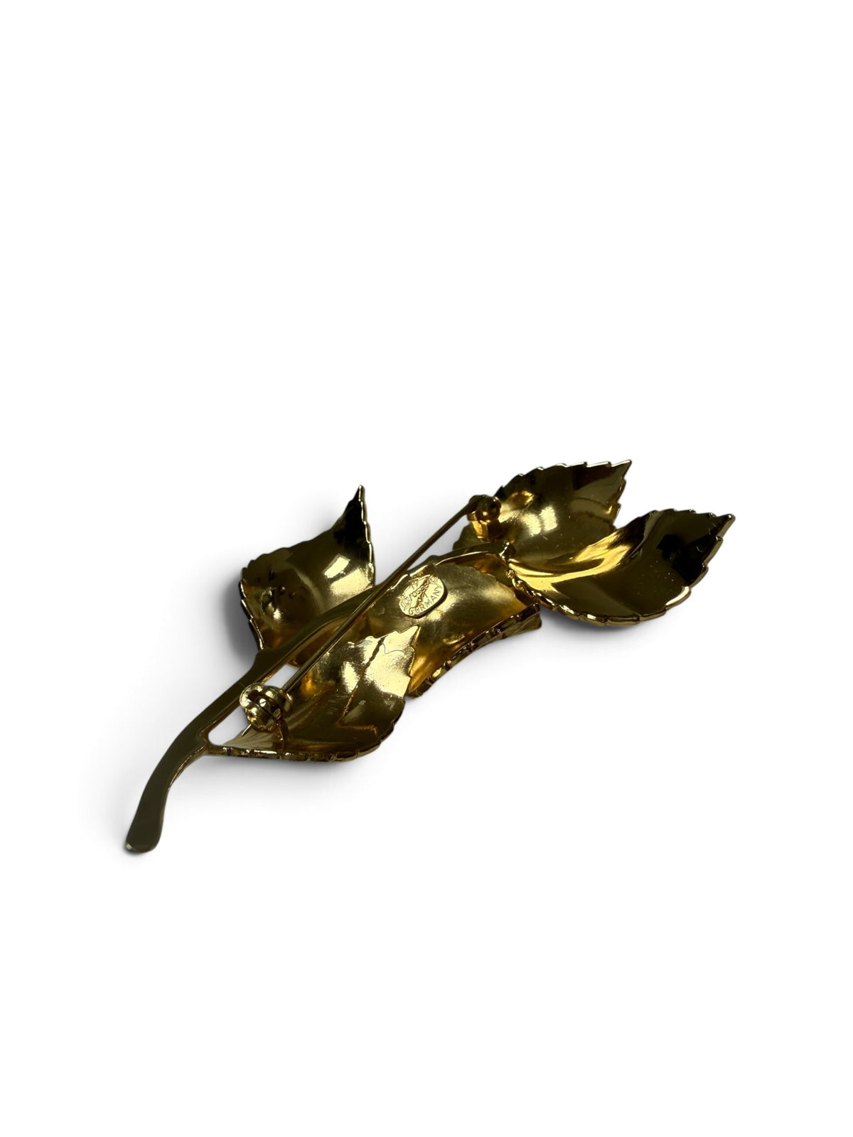 Vintage 1961 Grossé Germany Gold-Plated Leaf Branch Brooch – Henkel & Grossé