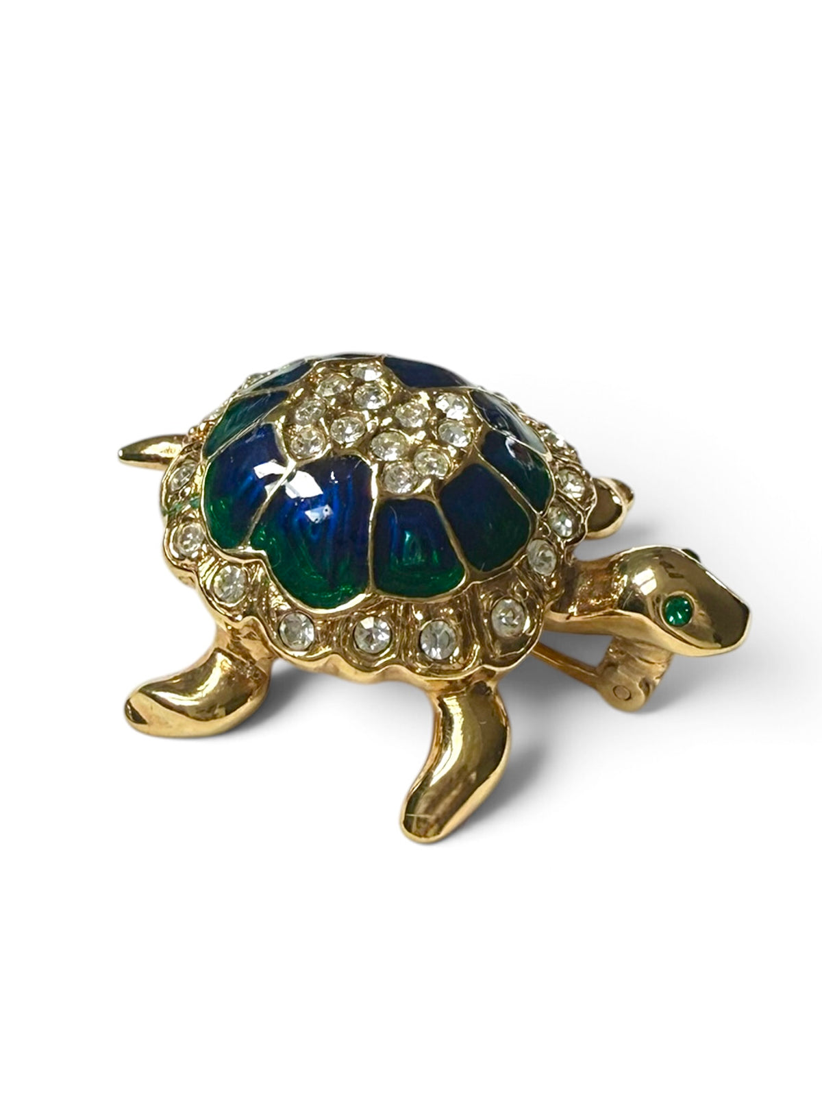 Vintage Attwood & Sawyer Turtle Brooch, Signed A&S, circa 1980s