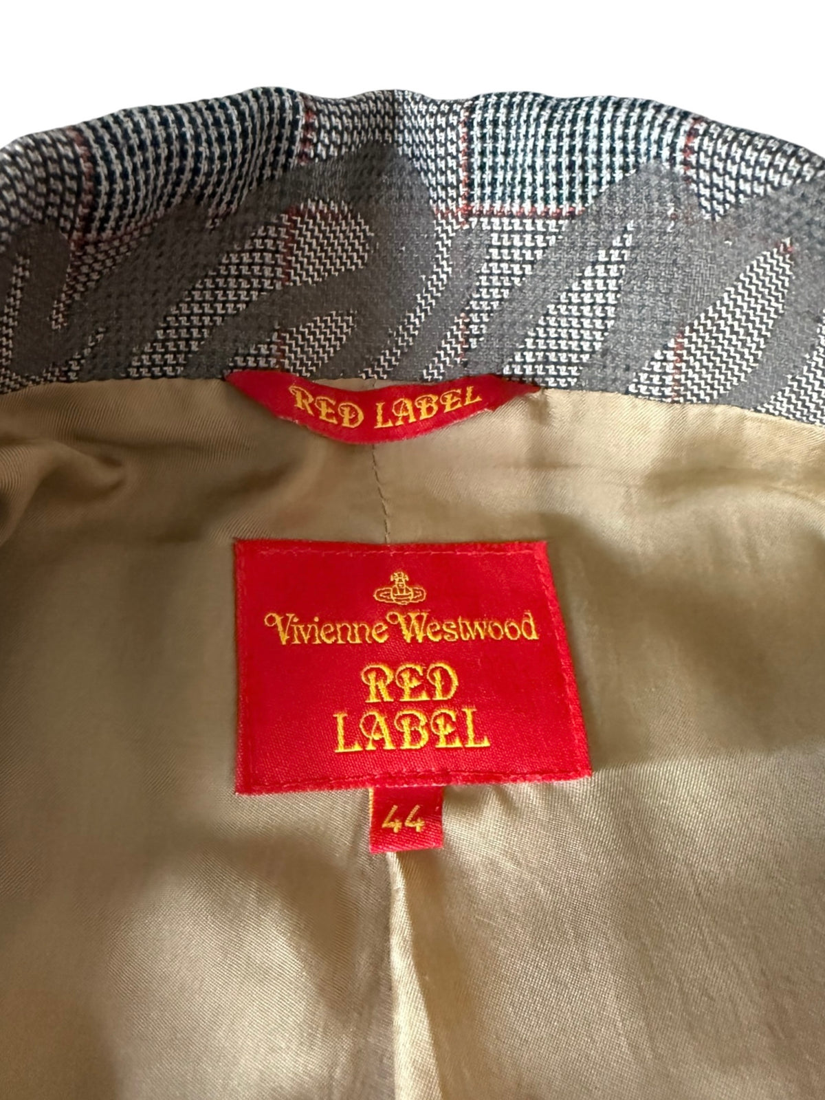 Vivienne Westwood Red Label Plaid Cropped Jacket, UK 12, Made in Italy