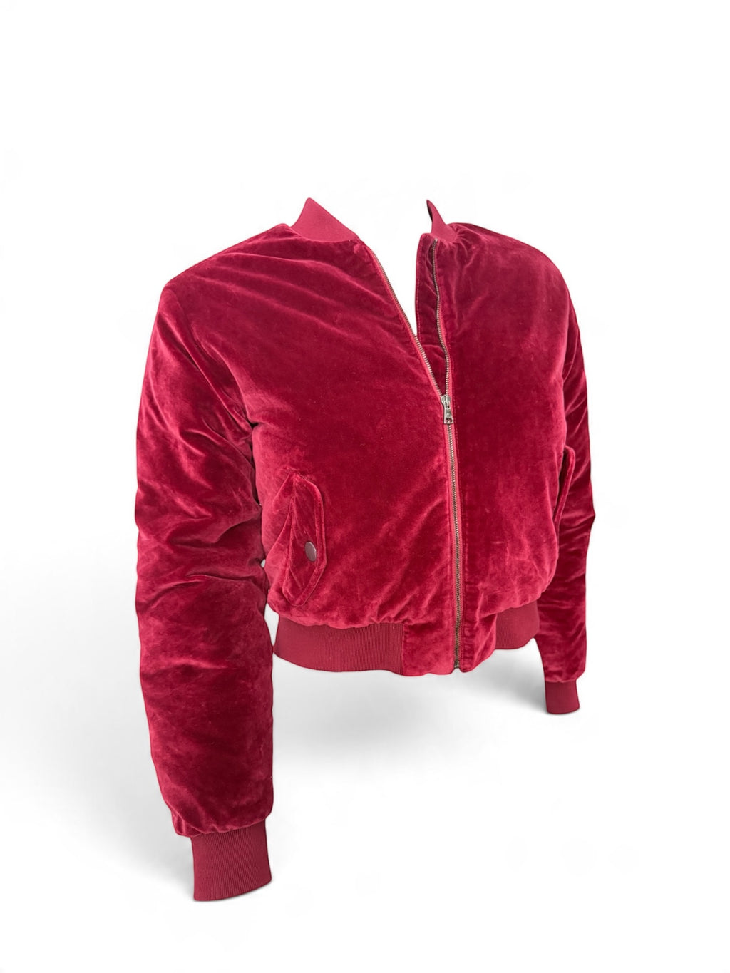 Dolce & Gabbana Red Velvet Bomber Jacket: Floral Embroidery, Leopard Lining (Made in Italy)