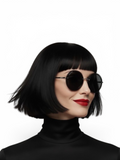 Chanel Round Sunglasses With Chain Detail and Dark Lenses