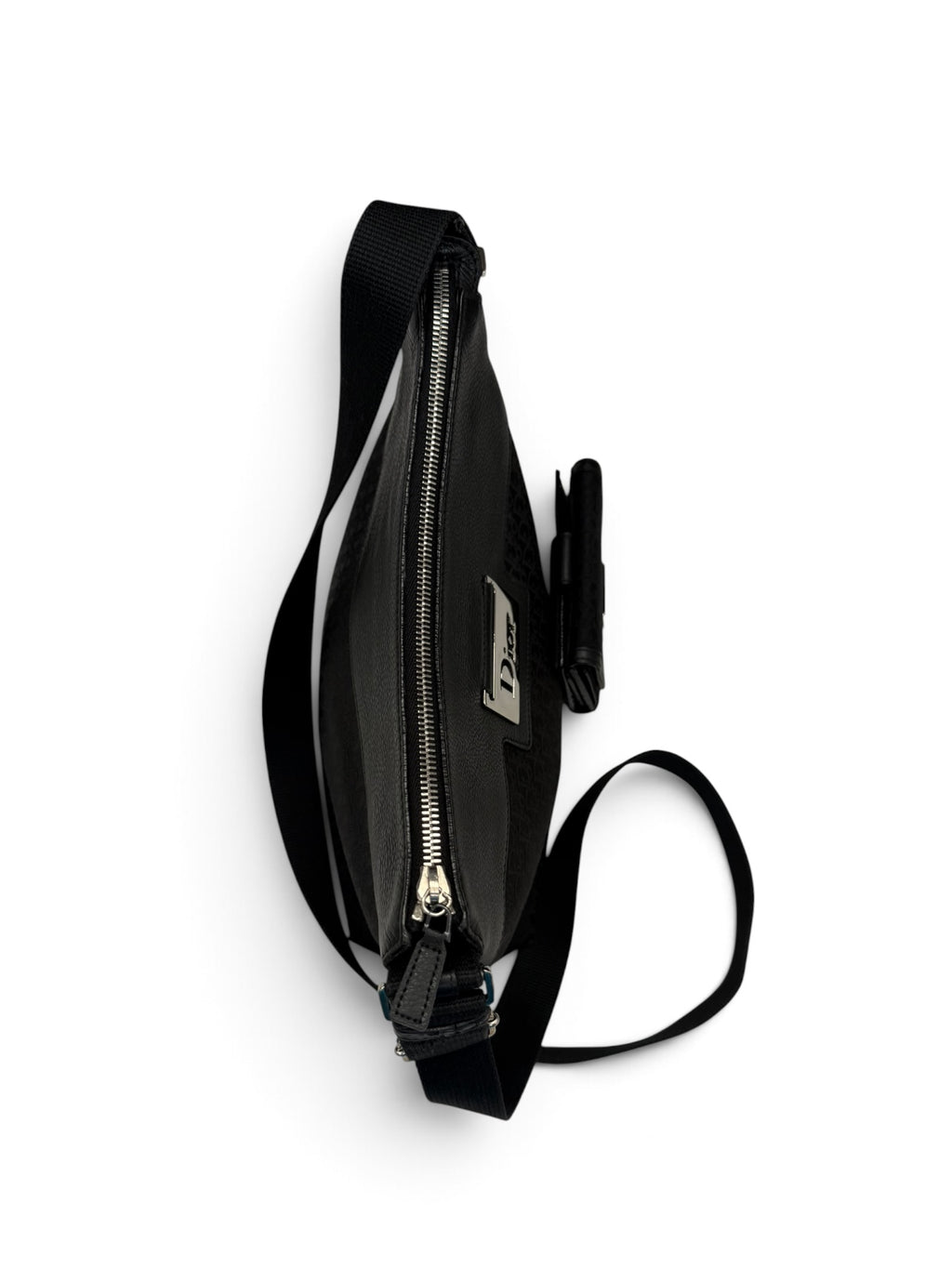 Christian Dior Street Chic Messenger Bag – Black Oblique Canvas & Leather, 2006, with Matching Wallet