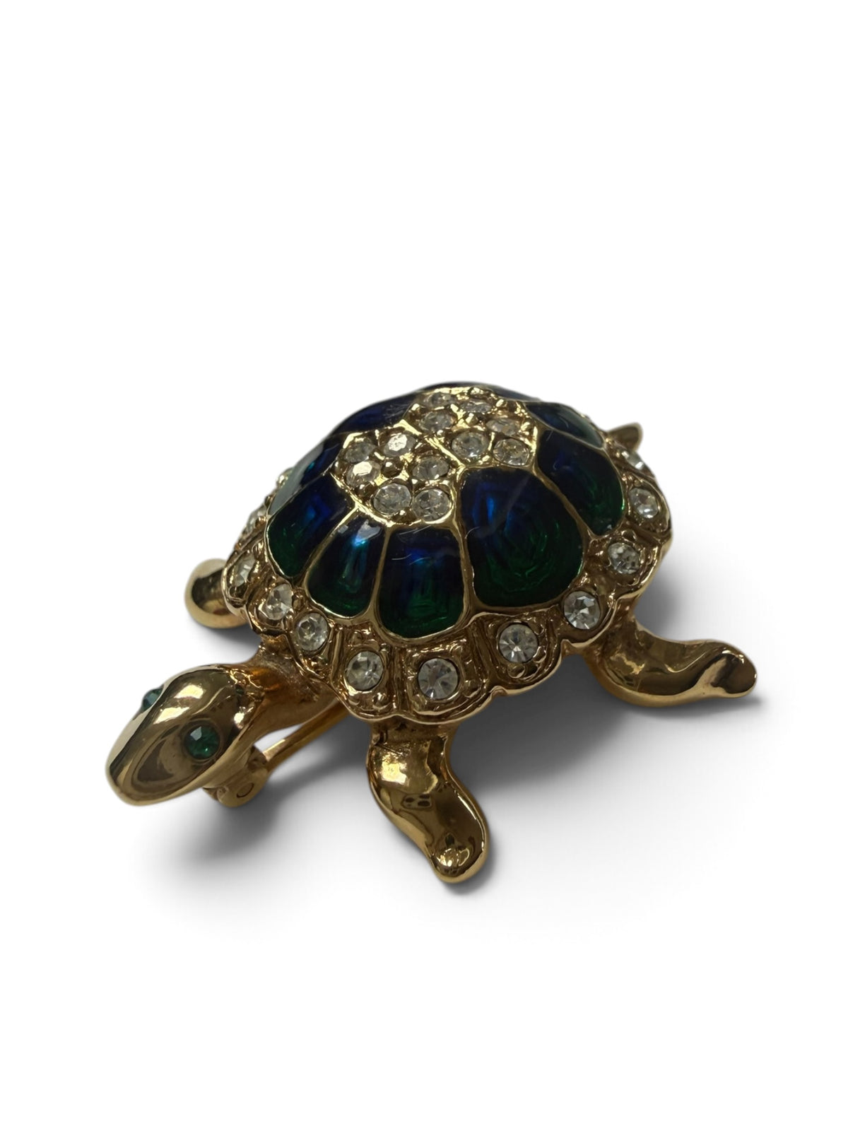 Vintage Attwood & Sawyer Turtle Brooch, Signed A&S, circa 1980s