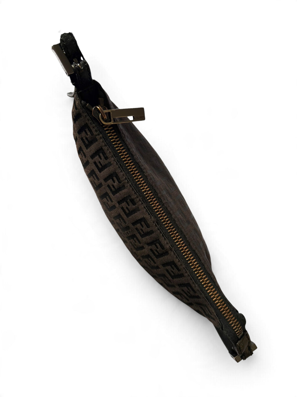 Fendi Dark Chocolate Brown FF Monogram Canvas Crossbody Bag – Made in Italy