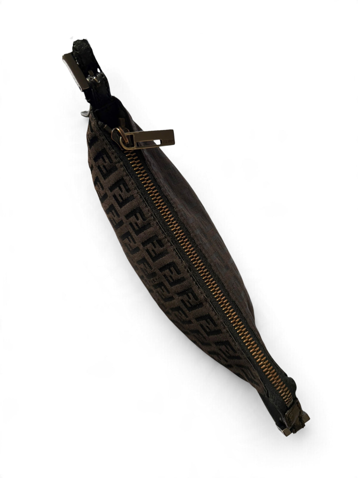 Fendi Dark Chocolate Brown FF Monogram Canvas Crossbody Bag – Made in Italy