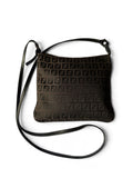 Fendi Dark Chocolate Brown FF Monogram Canvas Crossbody Bag – Made in Italy