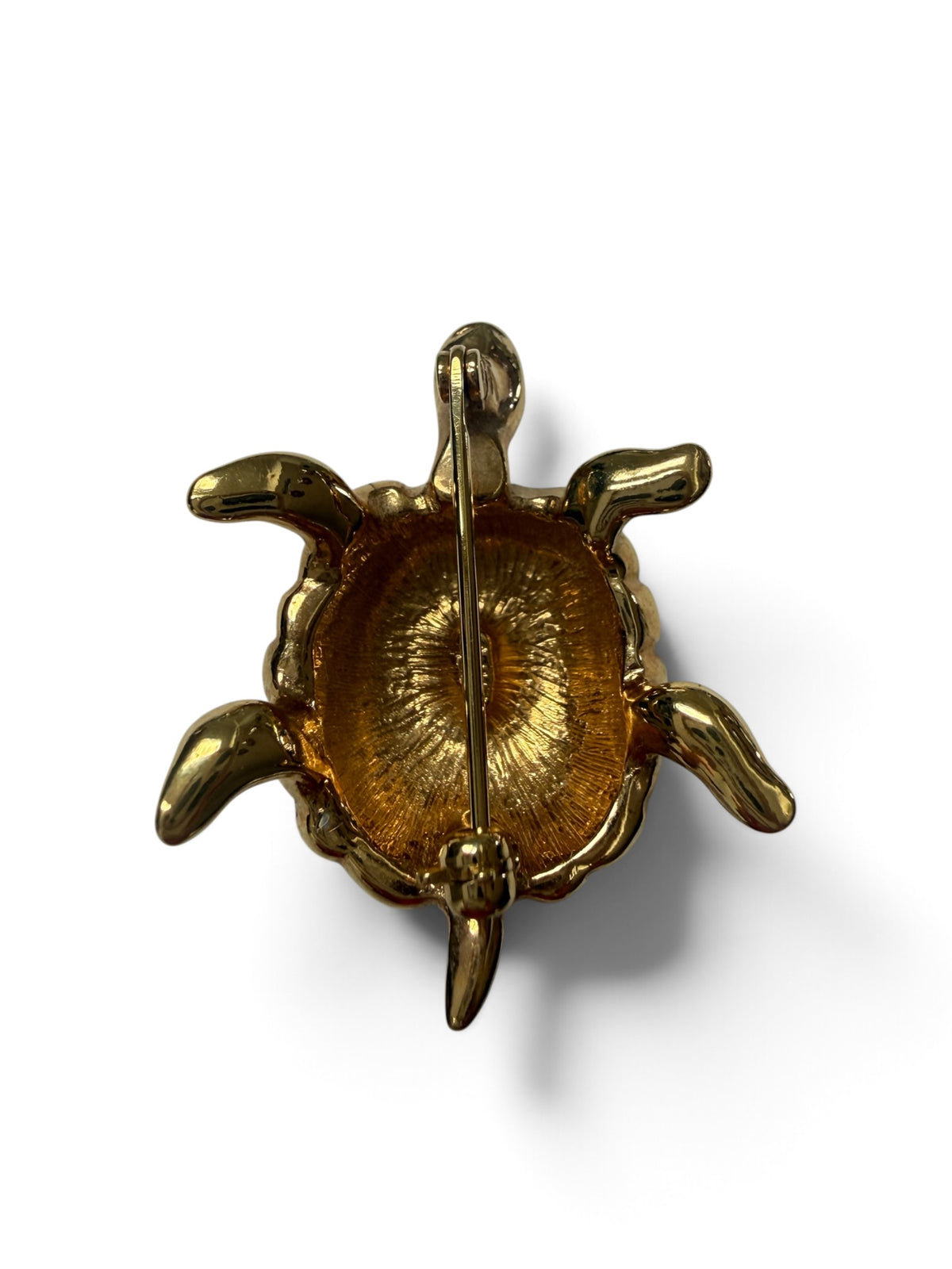 Vintage Attwood & Sawyer Turtle Brooch, Signed A&S, circa 1980s