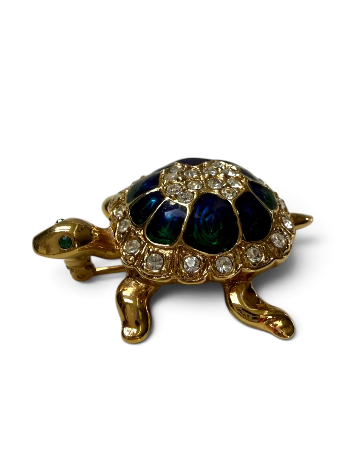 Vintage Attwood & Sawyer Turtle Brooch, Signed A&S, circa 1980s