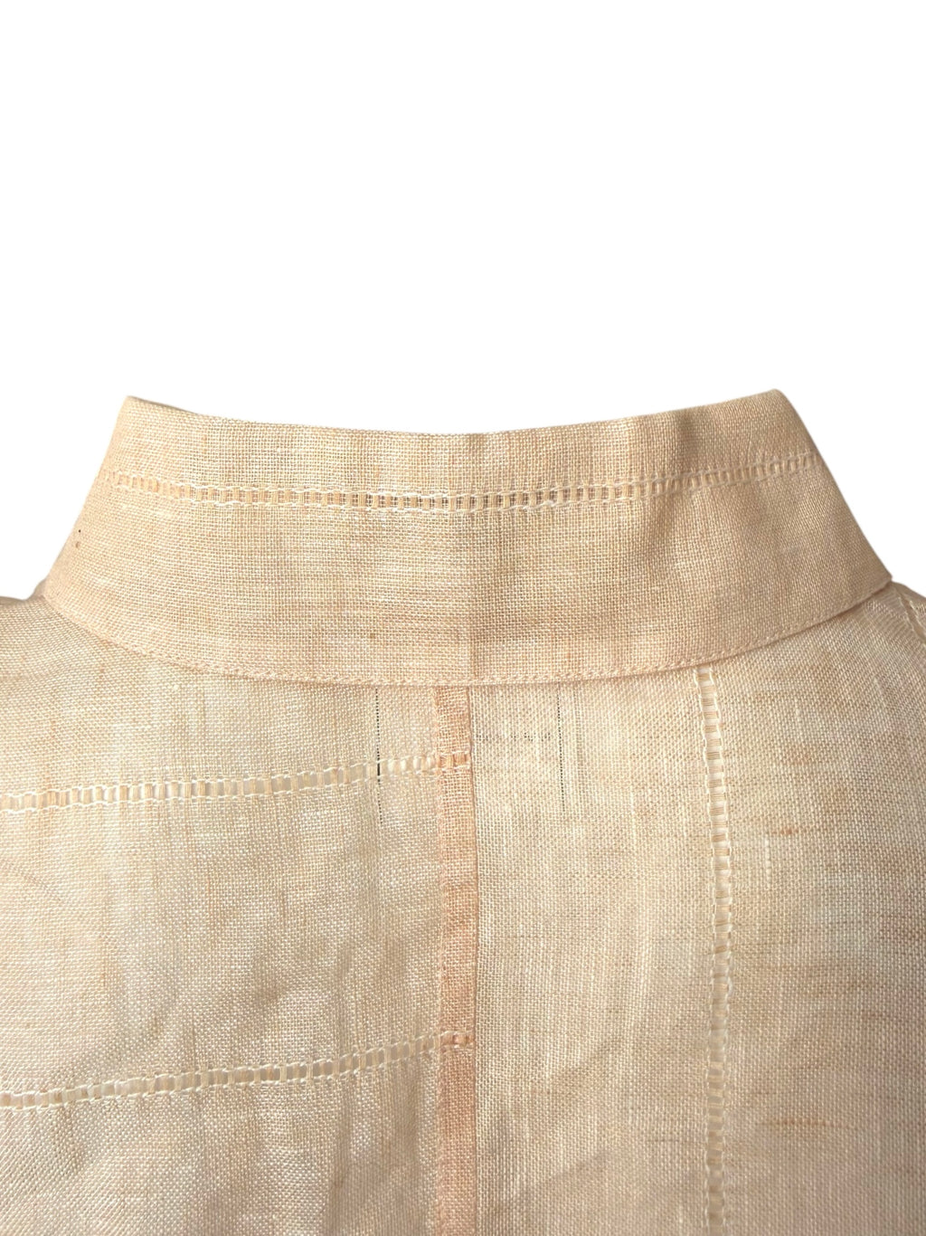 Chanel Sleeveless Linen Blouse – Soft Peach, Size 40 (Made in Italy, Circa 1999)