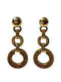 Givenchy Vintage Gold Tone Dangle Earrings