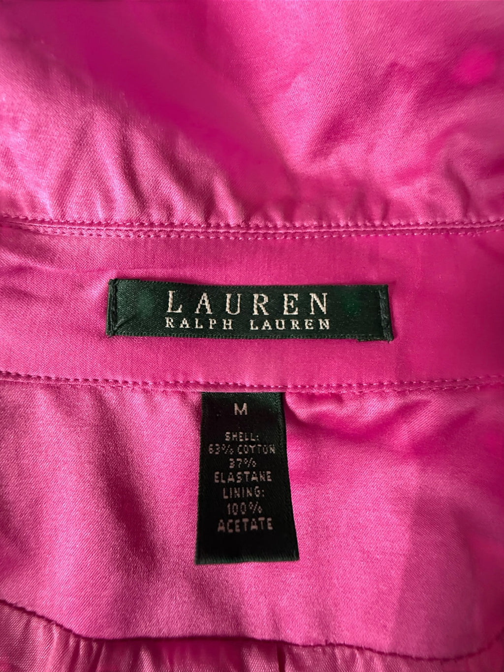 Lauren by Ralph Lauren Women’s Hot Pink Double-Breasted Trench Coat with Belt, Size M