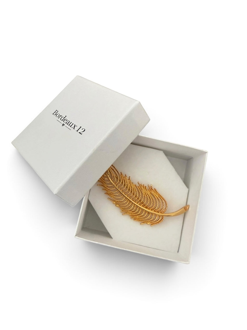 Vintage Monet Gold Tone Openwork Feather Brooch – Signed © Monet