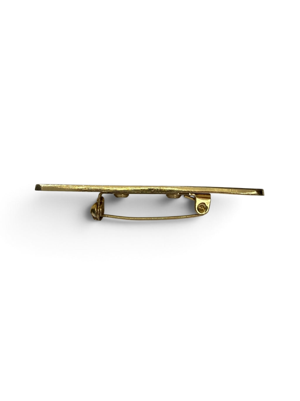 Vintage Chanel Employee Uniform Pin Brooch – Black Enamel with Gold “CHANEL”