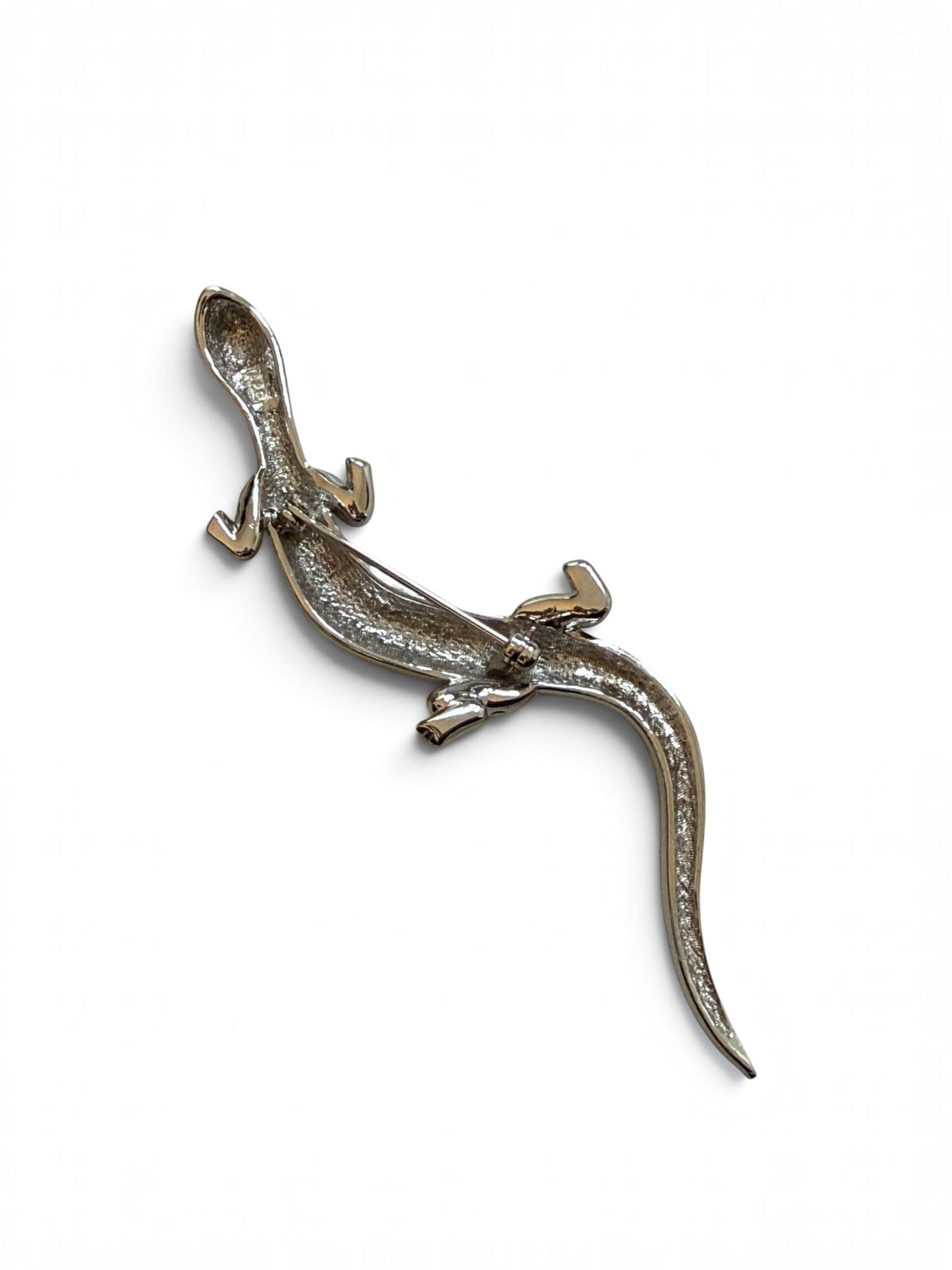 Vintage Attwood & Sawyer Crystal Lizard Brooch, Signed A&S, circa 1980s