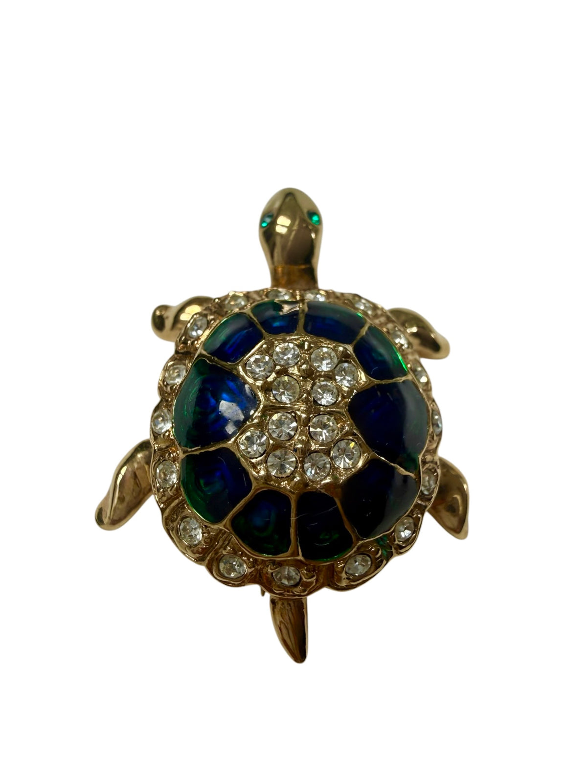Vintage Attwood & Sawyer Turtle Brooch, Signed A&S, circa 1980s