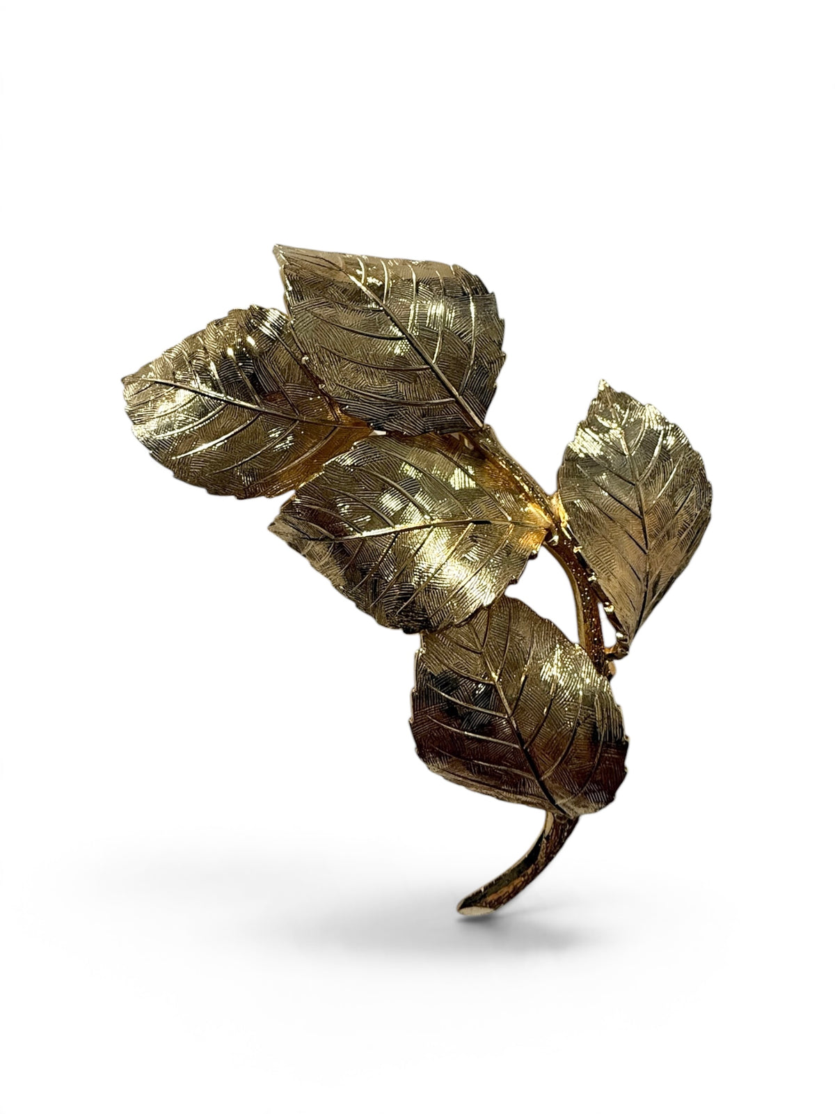 Vintage 1961 Grossé Germany Gold-Plated Leaf Branch Brooch – Henkel & Grossé