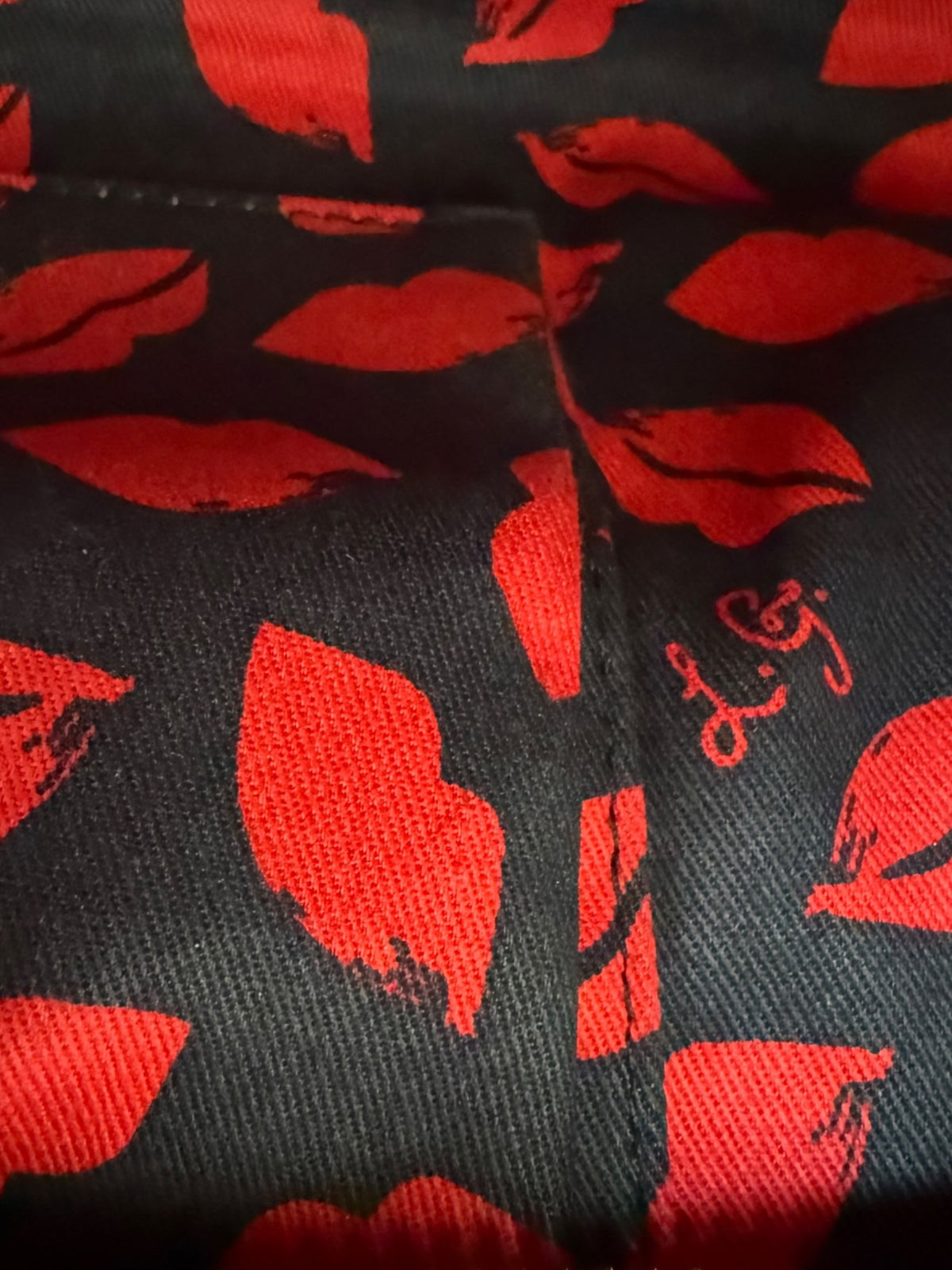Lulu Guinness Fuchsia Quilted Leather Tote Bag with Signature Lips Lining