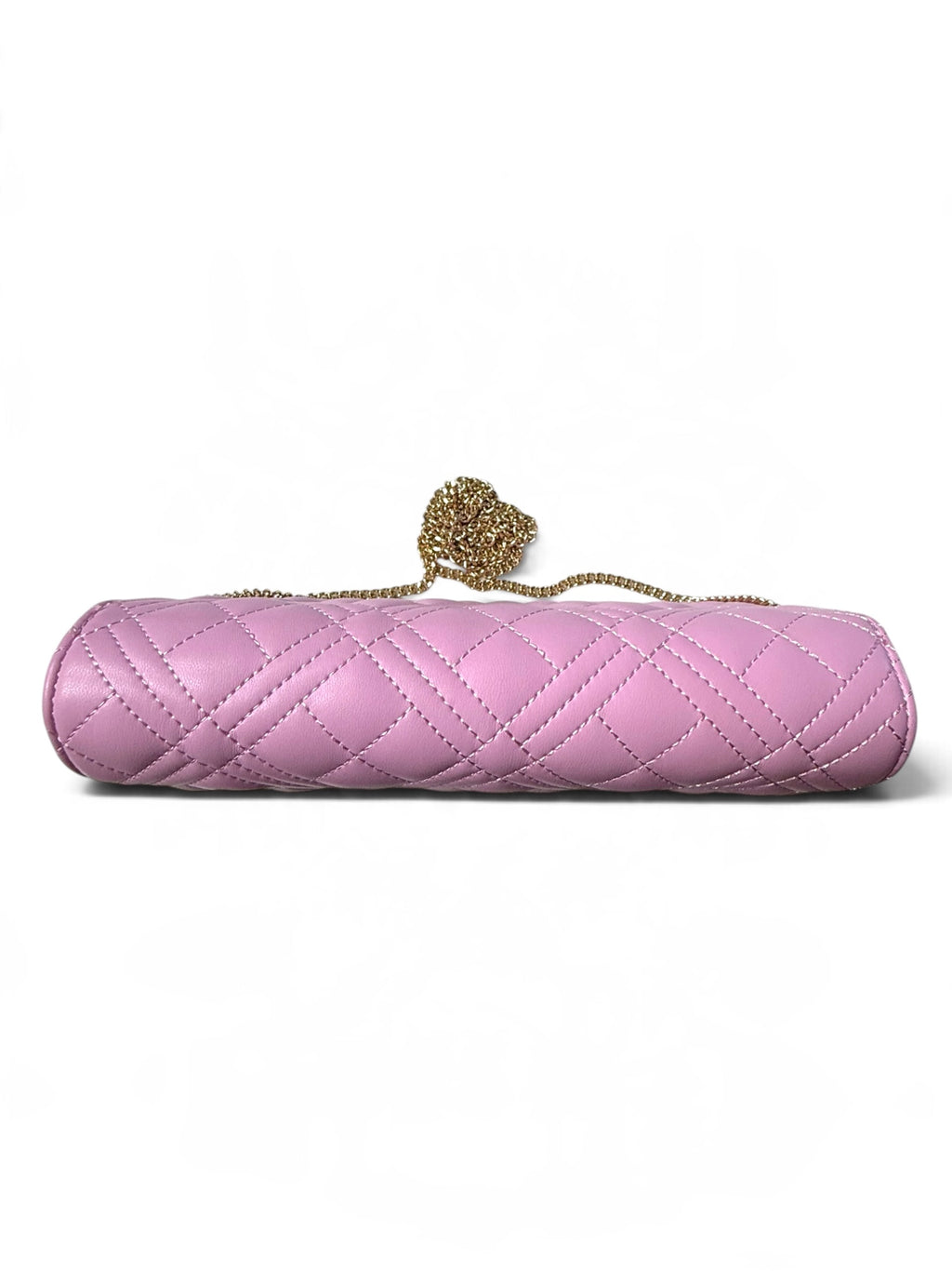 Love Moschino Pink Quilted Crossbody Bag with Gold Chain