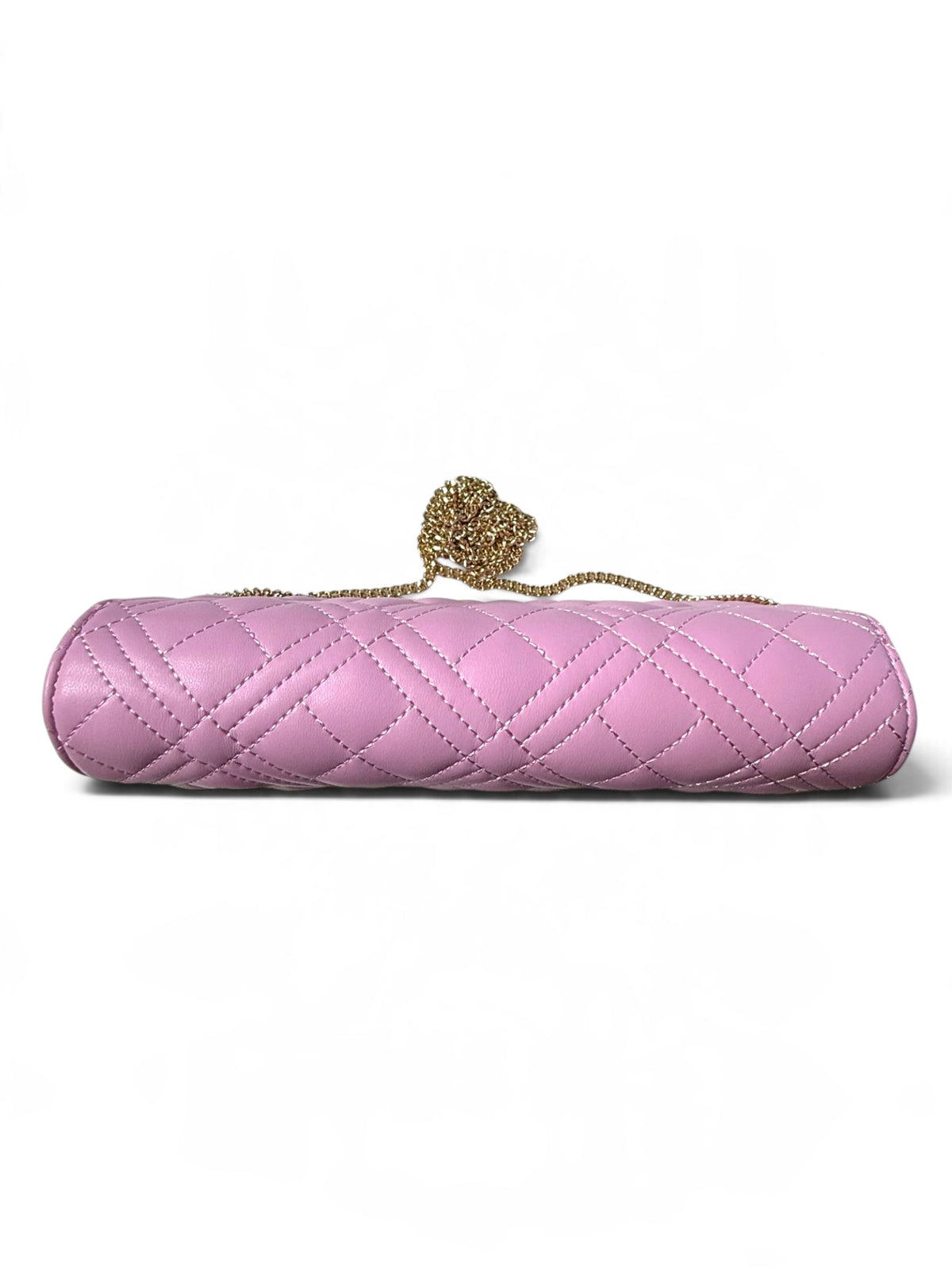 Love Moschino Pink Quilted Crossbody Bag with Gold Chain