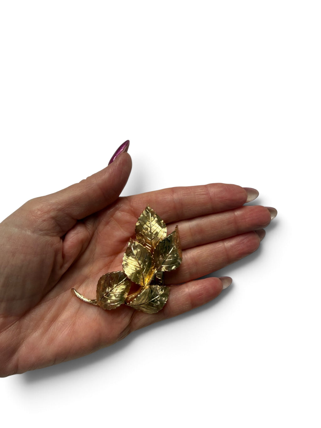 Vintage 1961 Grossé Germany Gold-Plated Leaf Branch Brooch – Henkel & Grossé