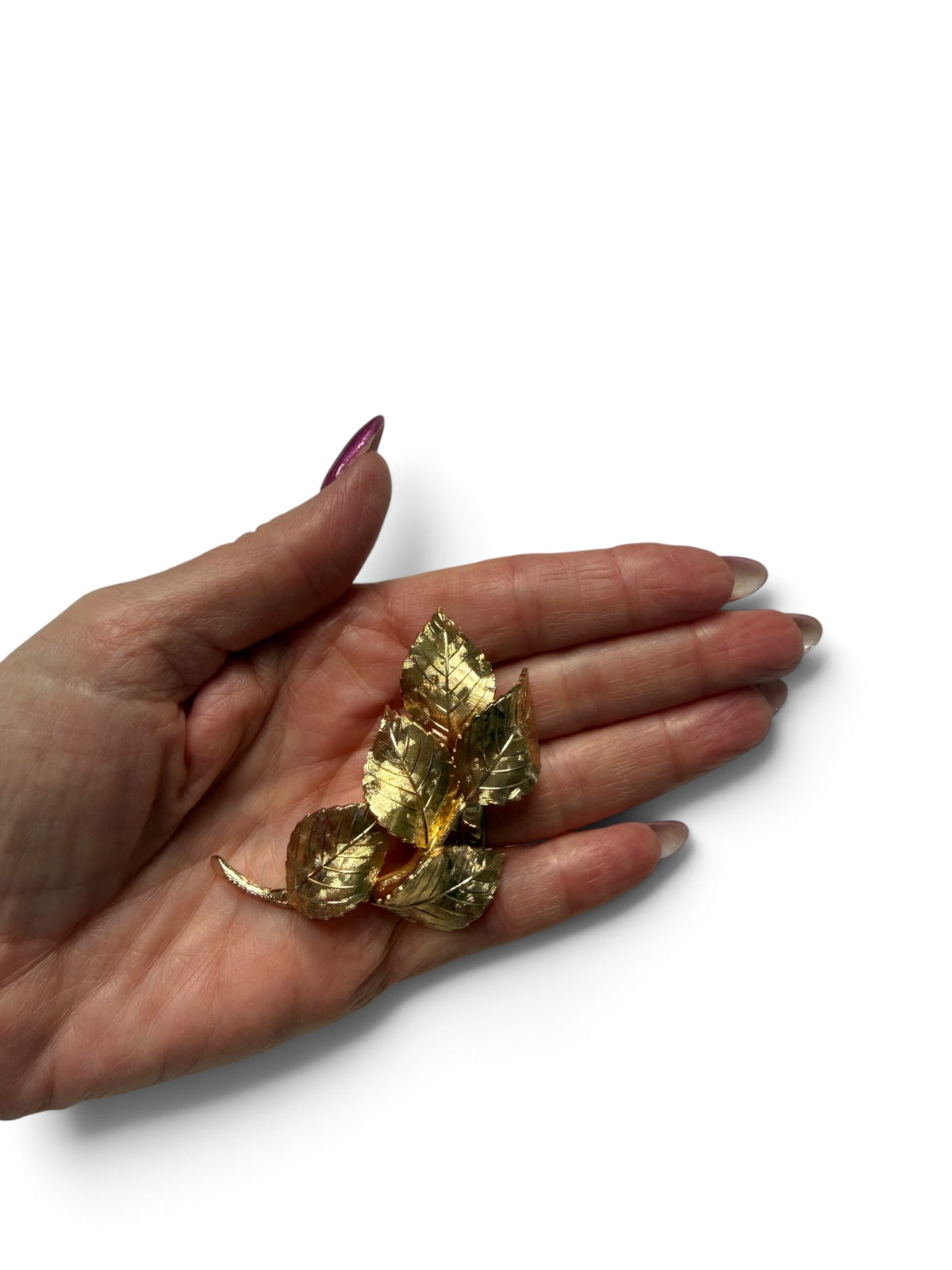 Vintage 1961 Grossé Germany Gold-Plated Leaf Branch Brooch – Henkel & Grossé