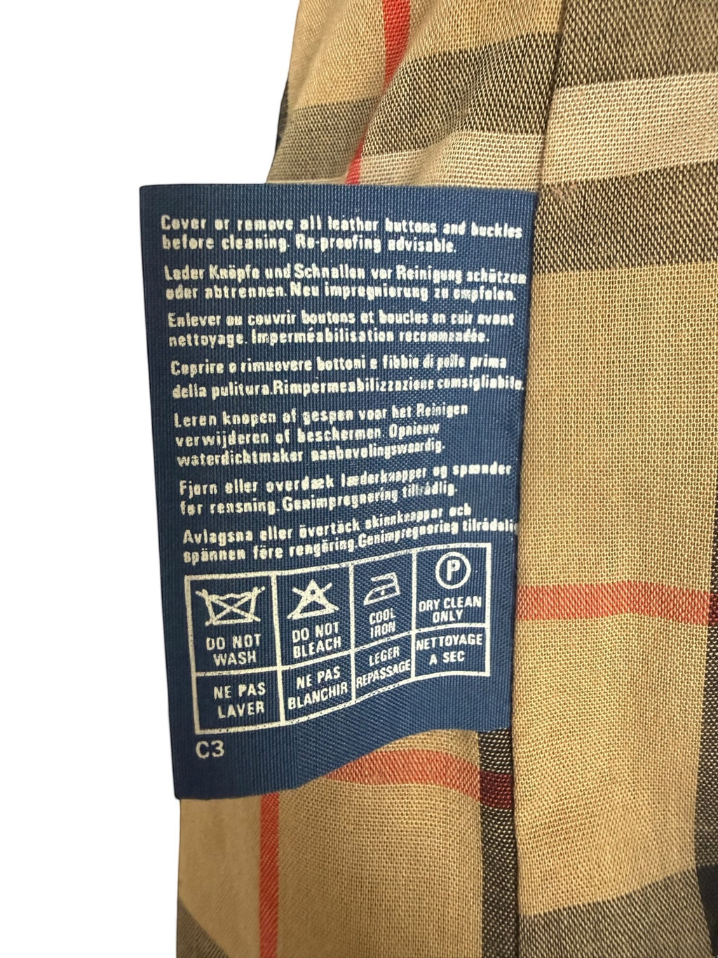 Vintage 1980s Burberrys Made in England Tan Double-Breasted Trench Jacket