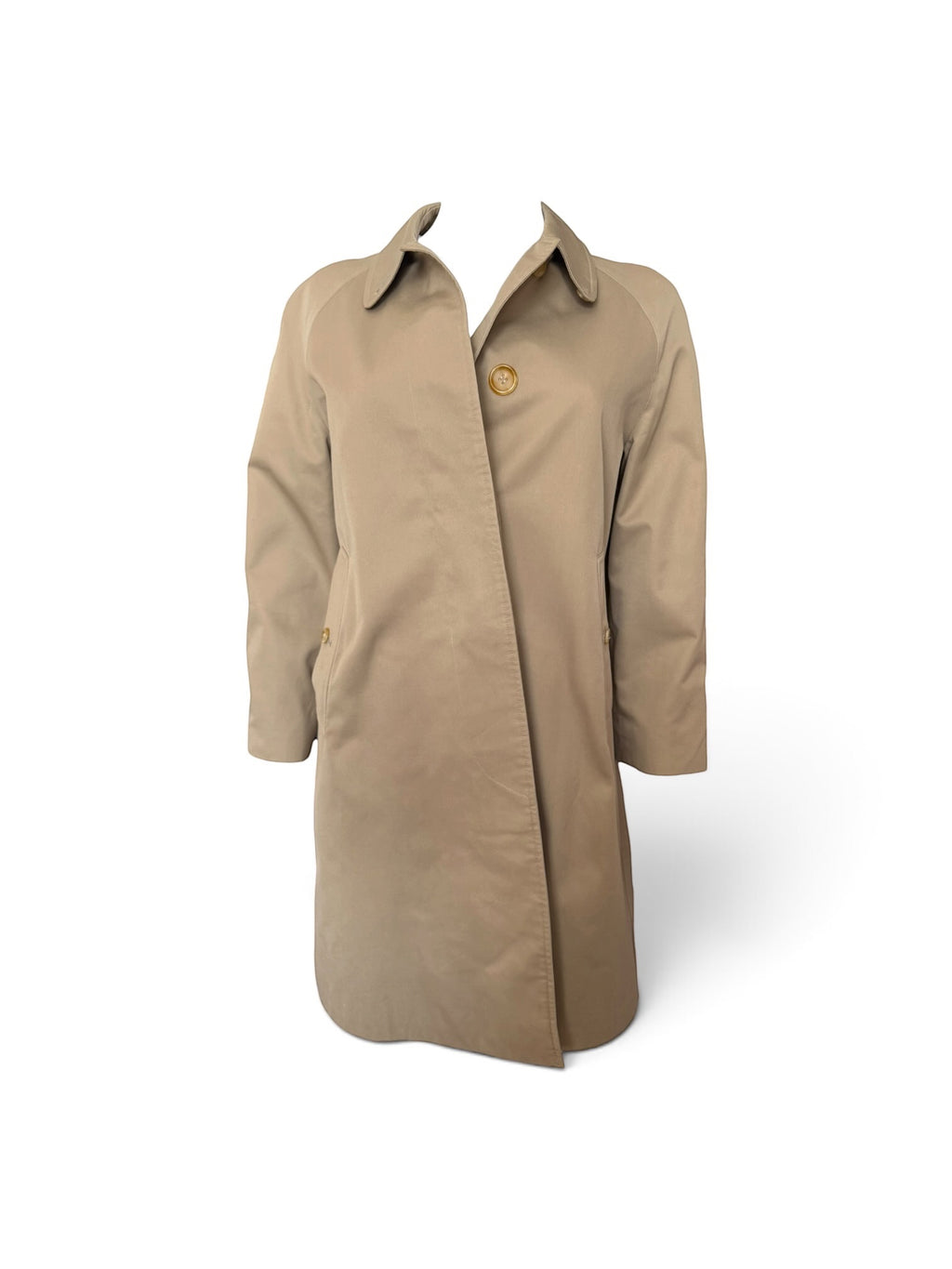 Vintage 1980s Burberrys Made in England Tan Double-Breasted Trench Jacket