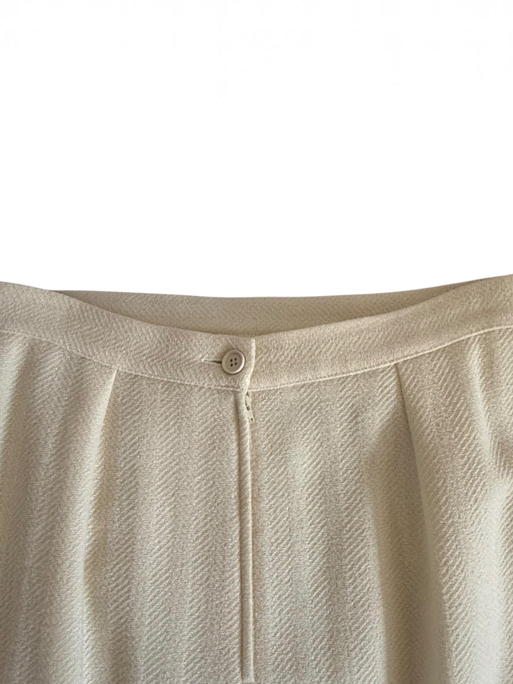 Valentino Miss V Cream Herringbone Skirt Suit, Size 44 / US 10