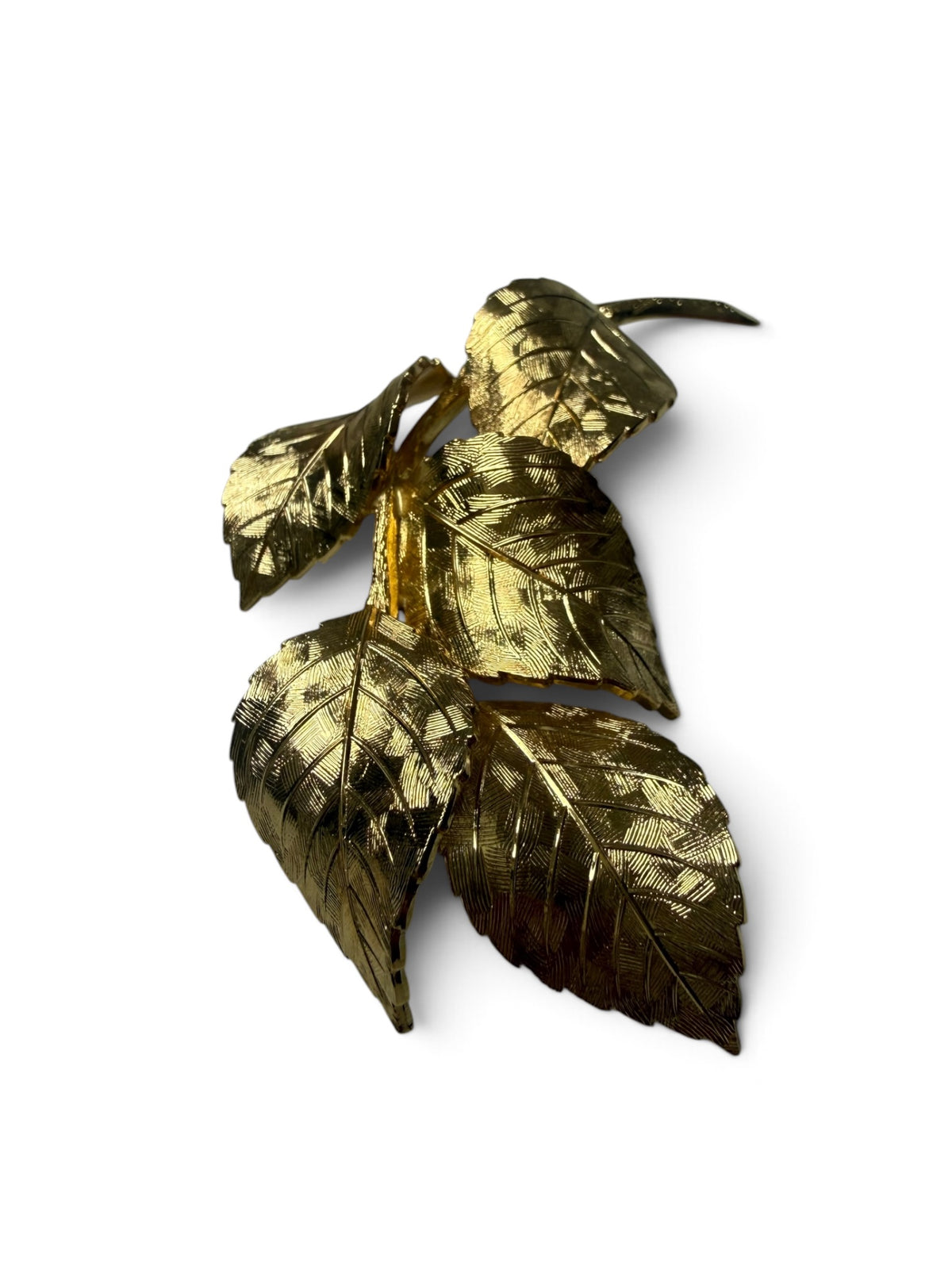 Vintage 1961 Grossé Germany Gold-Plated Leaf Branch Brooch – Henkel & Grossé