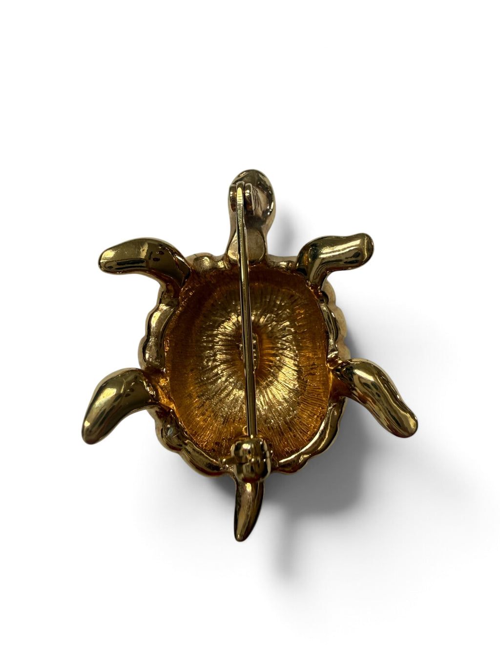 Vintage Attwood & Sawyer Turtle Brooch, Signed A&S, circa 1980s