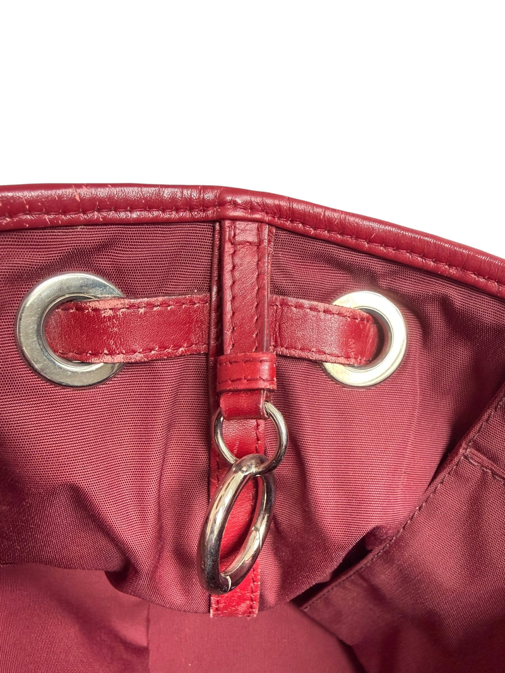 Christian Dior Panarea Medium/Large Red Cannage Quilted Tote – Authentic 2011, Silver Hardware & Charm, Made in Italy