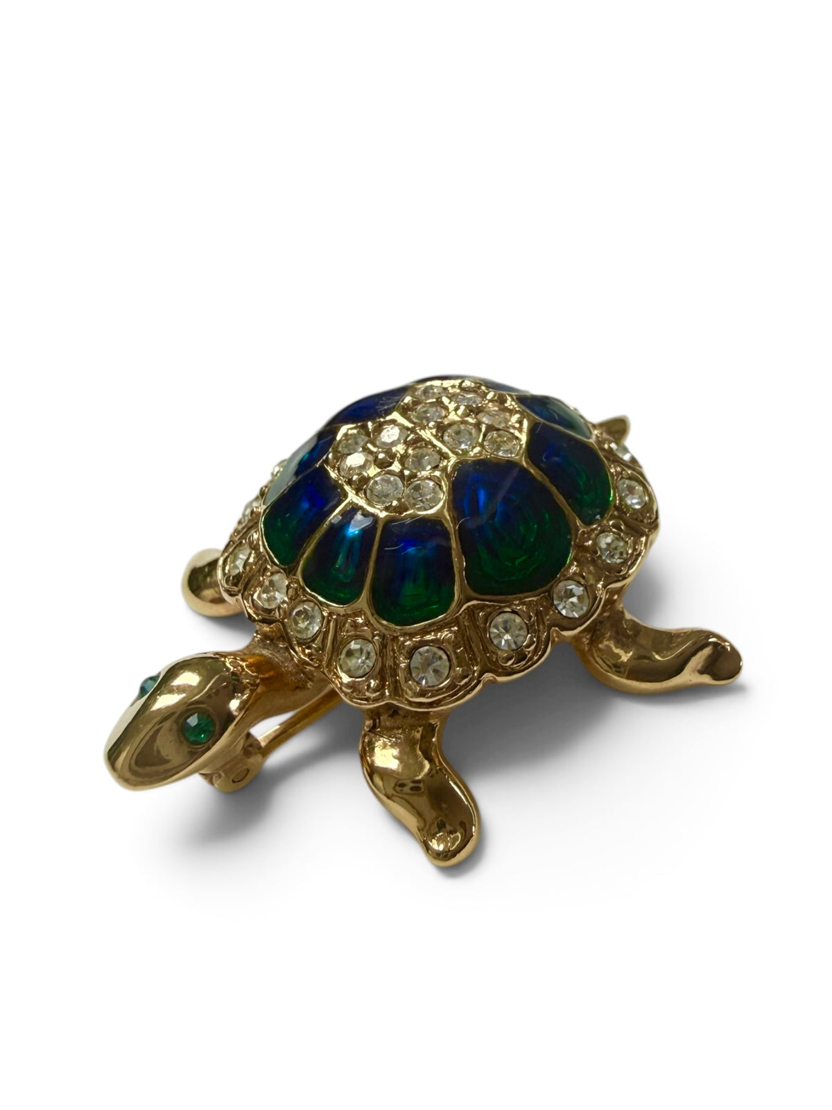 Vintage Attwood & Sawyer Turtle Brooch, Signed A&S, circa 1980s