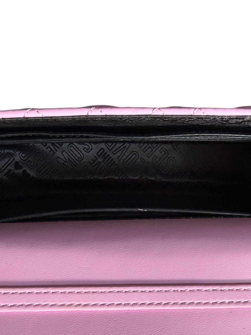 Love Moschino Pink Quilted Crossbody Bag with Gold Chain