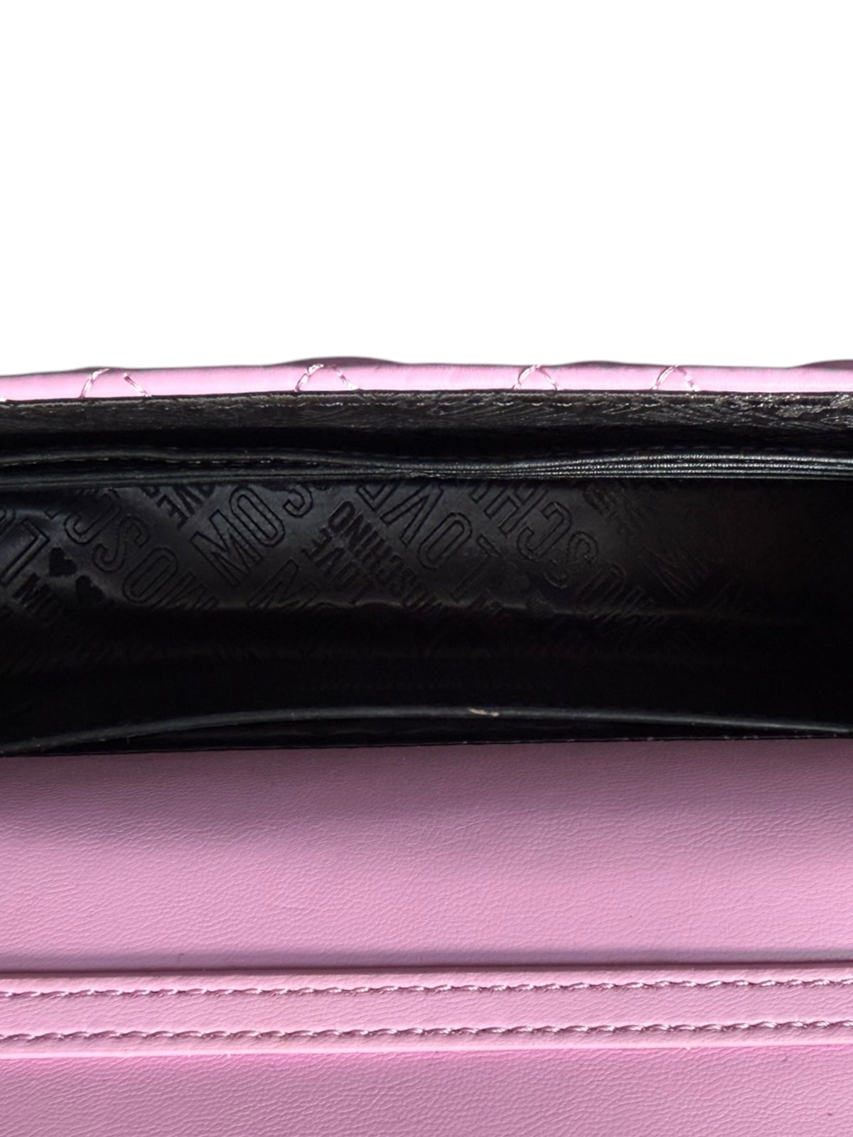 Love Moschino Pink Quilted Crossbody Bag with Gold Chain