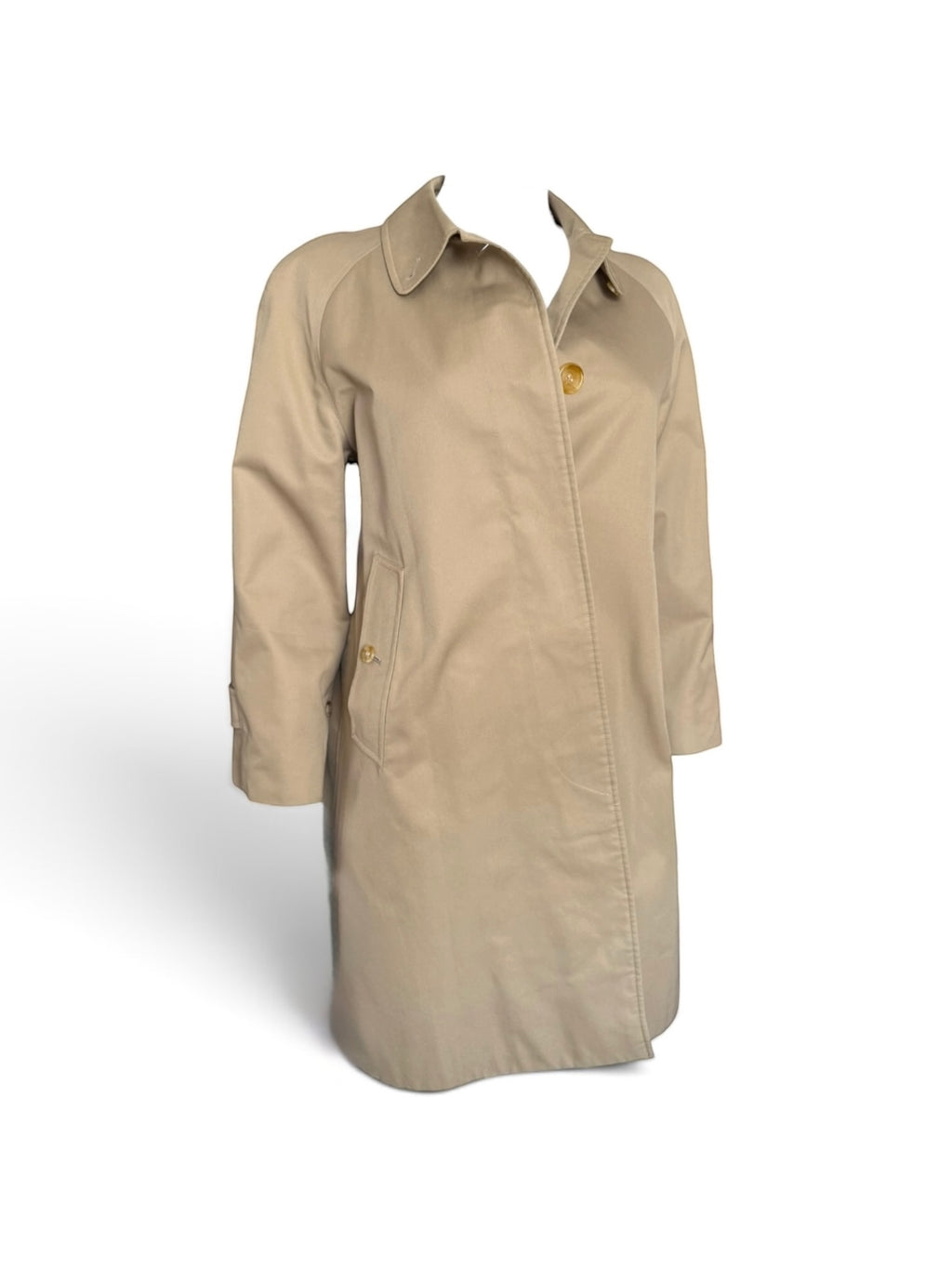 Vintage 1980s Burberrys Made in England Tan Double-Breasted Trench Jacket