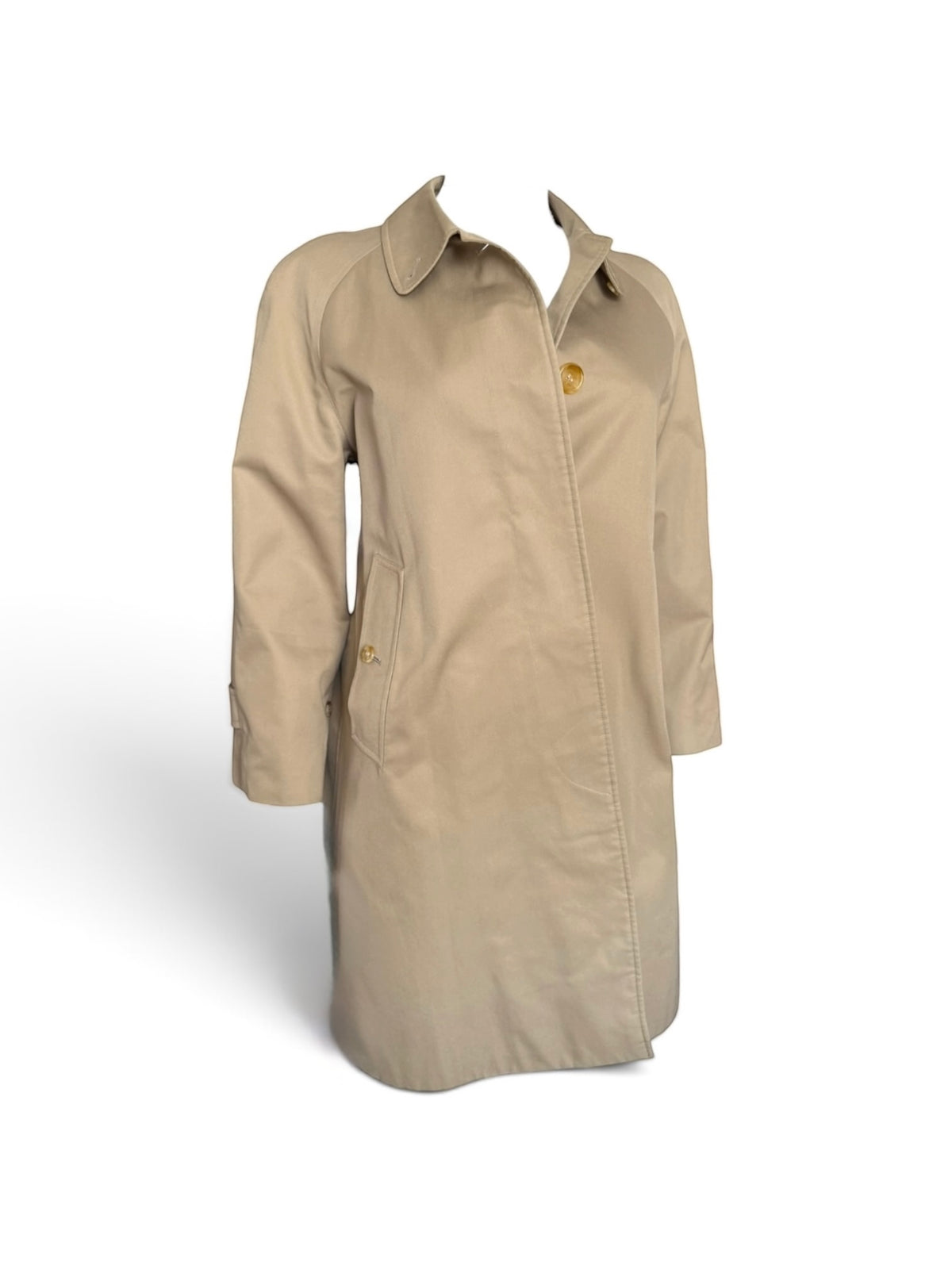 Vintage 1980s Burberrys Made in England Tan Double-Breasted Trench Jacket