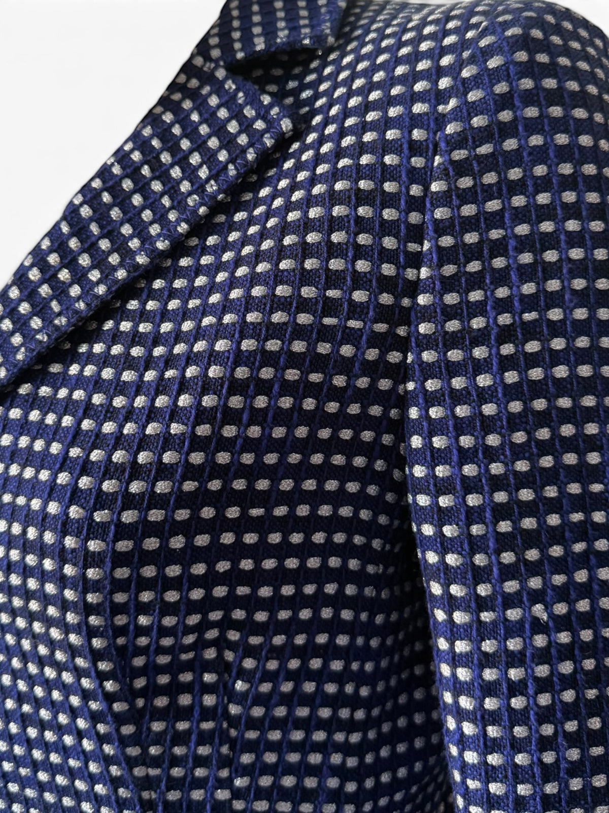 Vintage Moschino Cheap & Chic Navy Blue Check Blazer Jacket Size UK 12