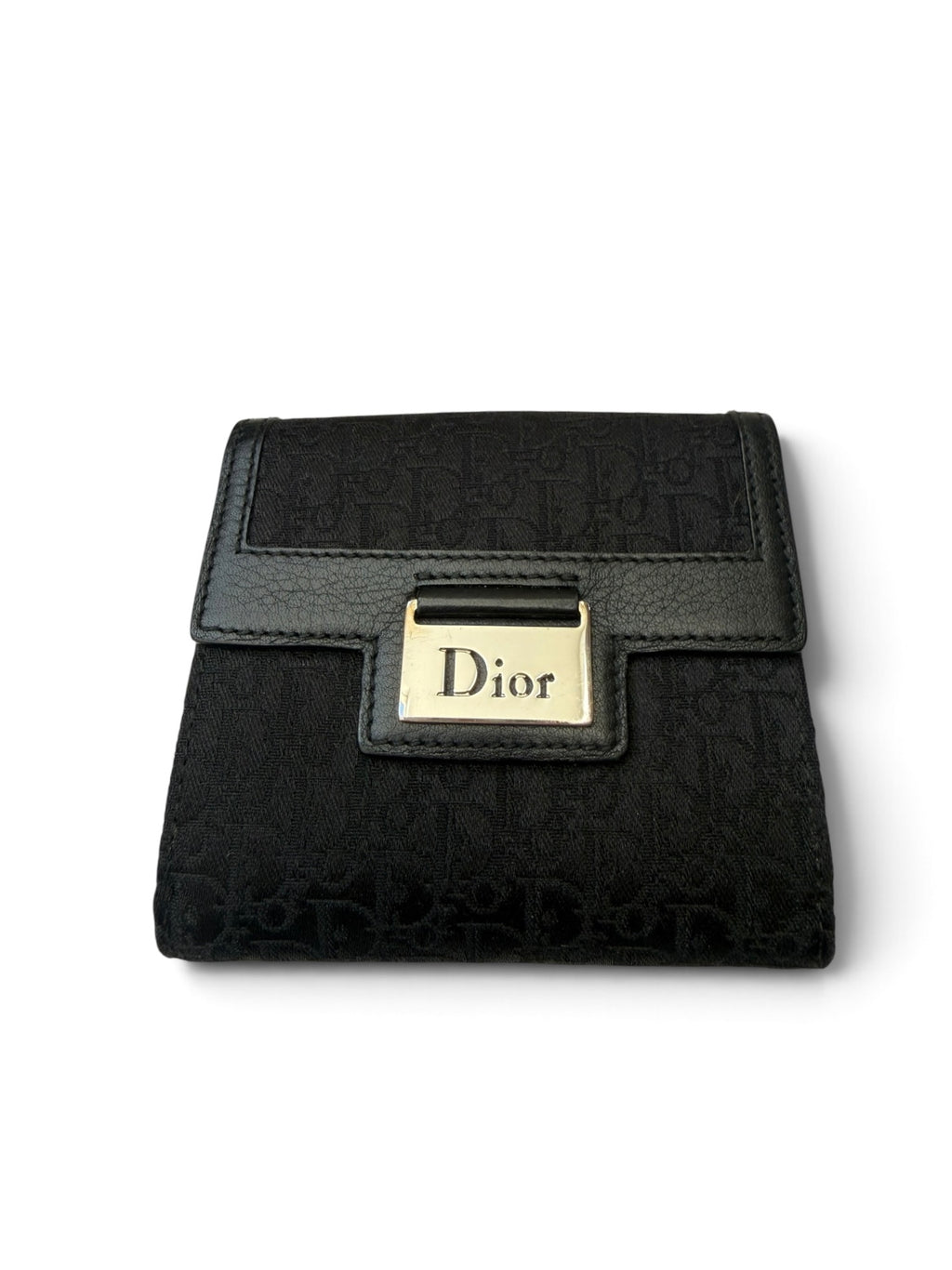 Christian Dior Street Chic Messenger Bag – Black Oblique Canvas & Leather, 2006, with Matching Wallet