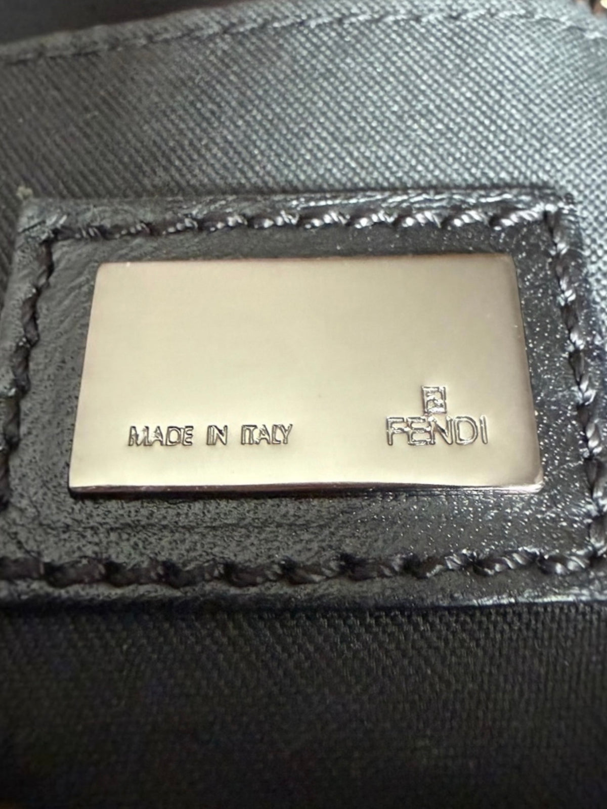 Fendi Dark Chocolate Brown FF Monogram Canvas Crossbody Bag – Made in Italy