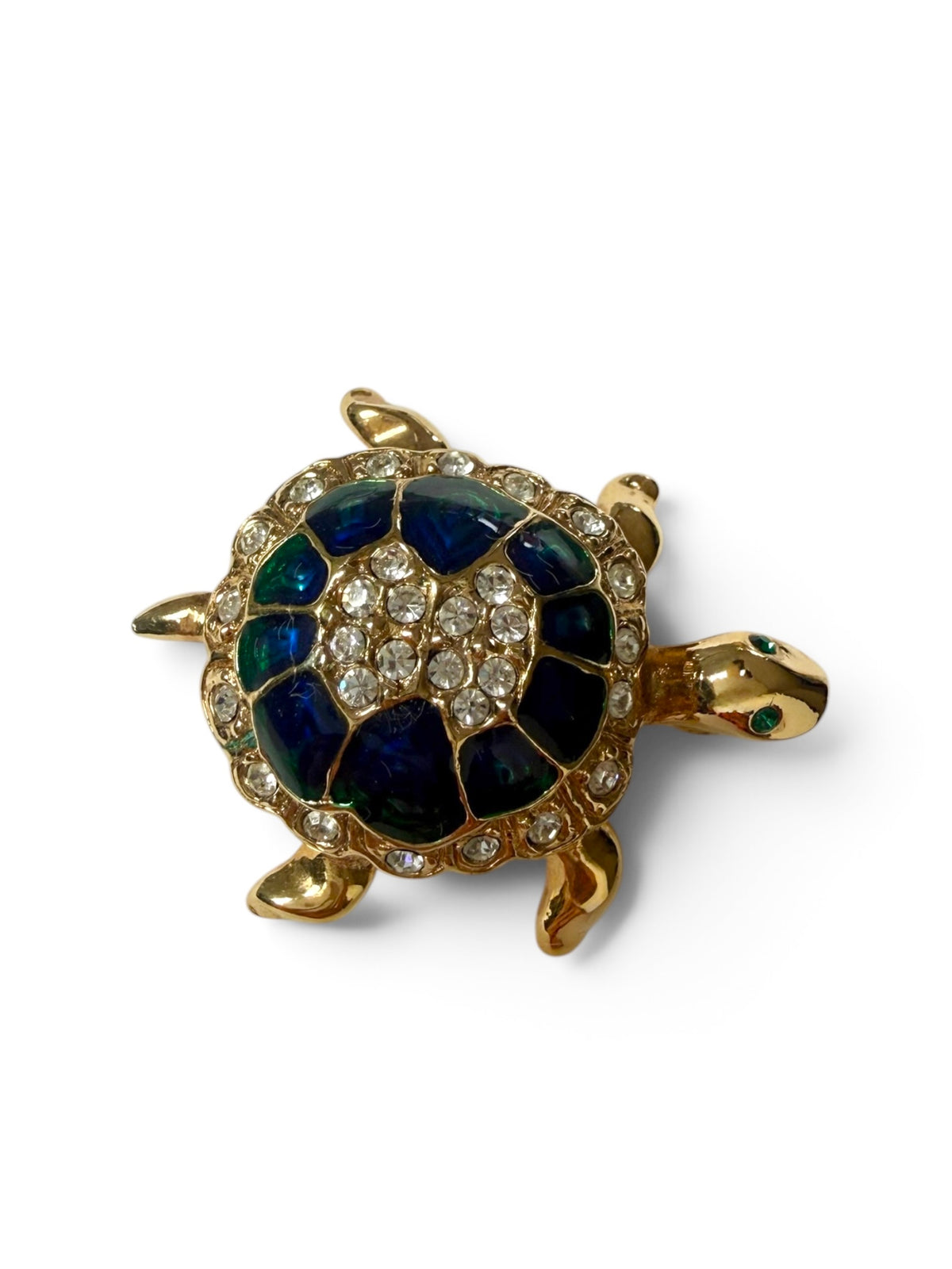 Vintage Attwood & Sawyer Turtle Brooch, Signed A&S, circa 1980s