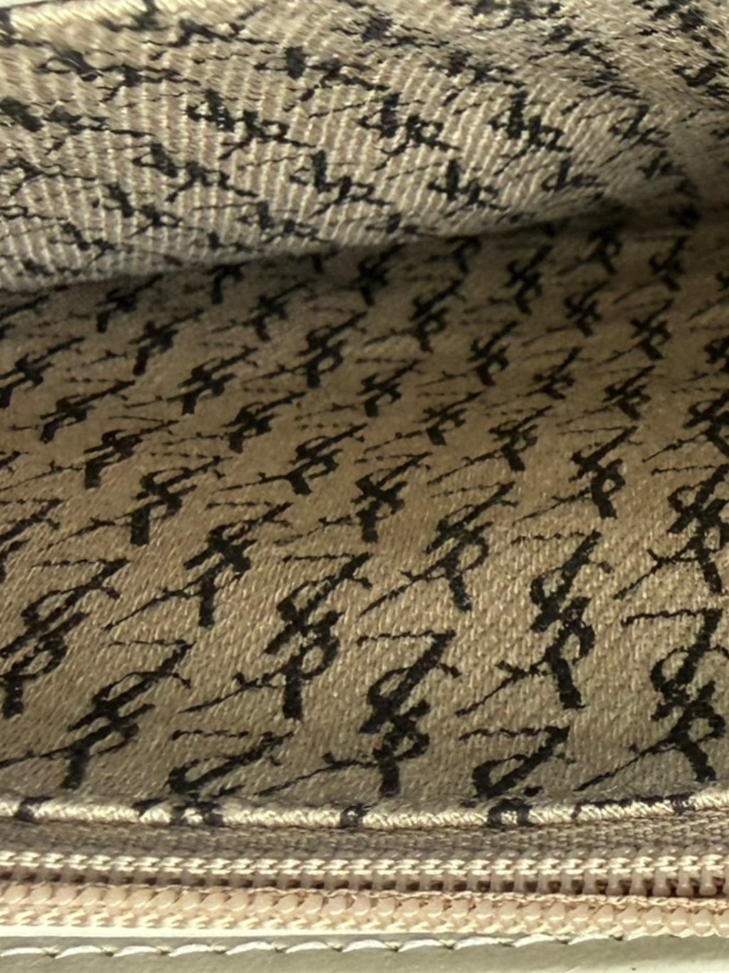Yves Saint Laurent Pale Grey Chevron Quilted Leather Envelope Clutch, circa 1980s