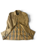 Vintage 1980s Burberrys Made in England Tan Double-Breasted Trench Jacket