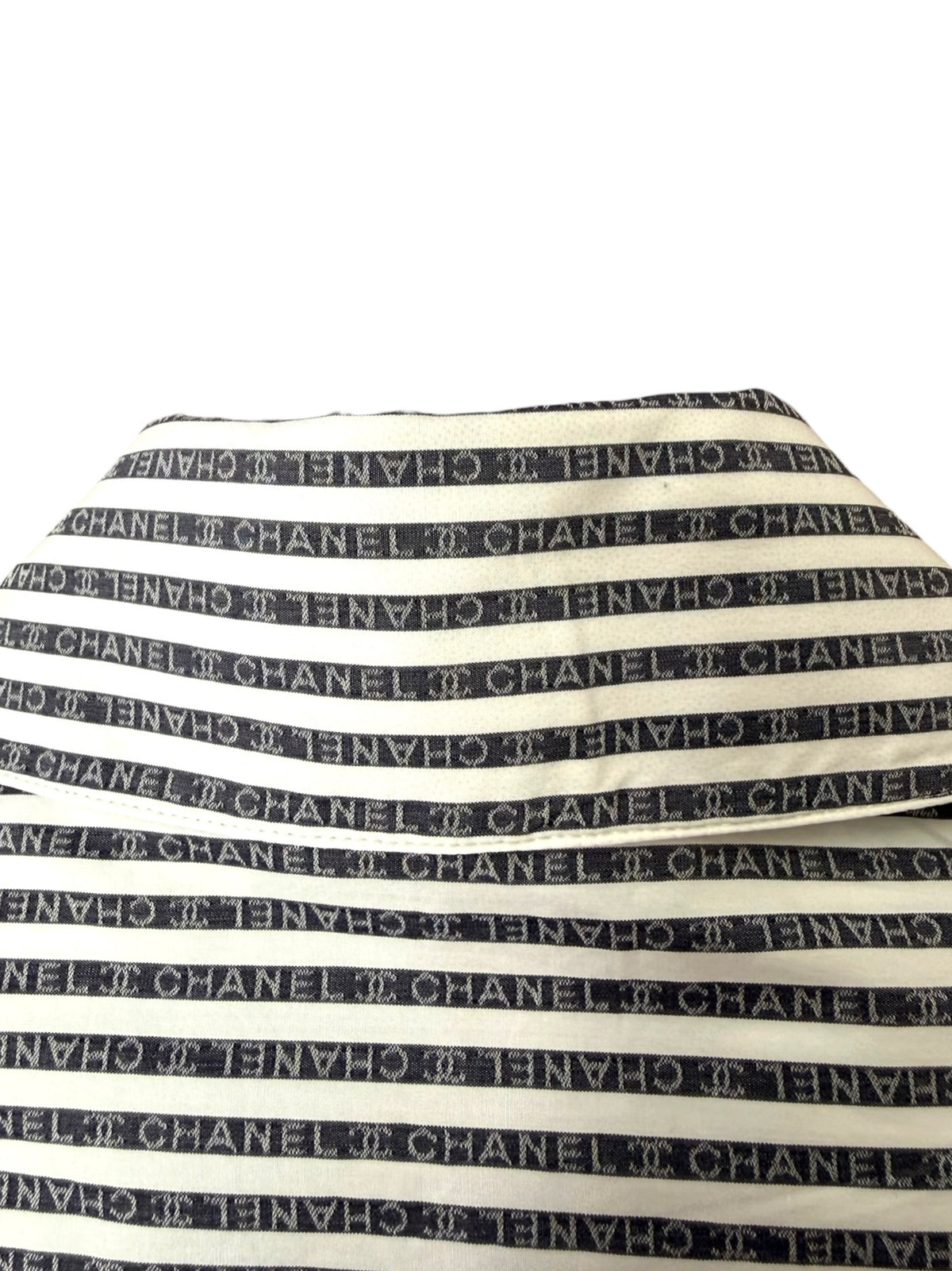 Chanel Logo Stripe Long Sleeve Shirt – 100% Cotton – Size 42 – Made in Italy – LegitGrails Authenticated