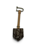Christian Dior Oblique Monogram Canvas Handbag Charm with Beige Leather Strap & CD Hardware