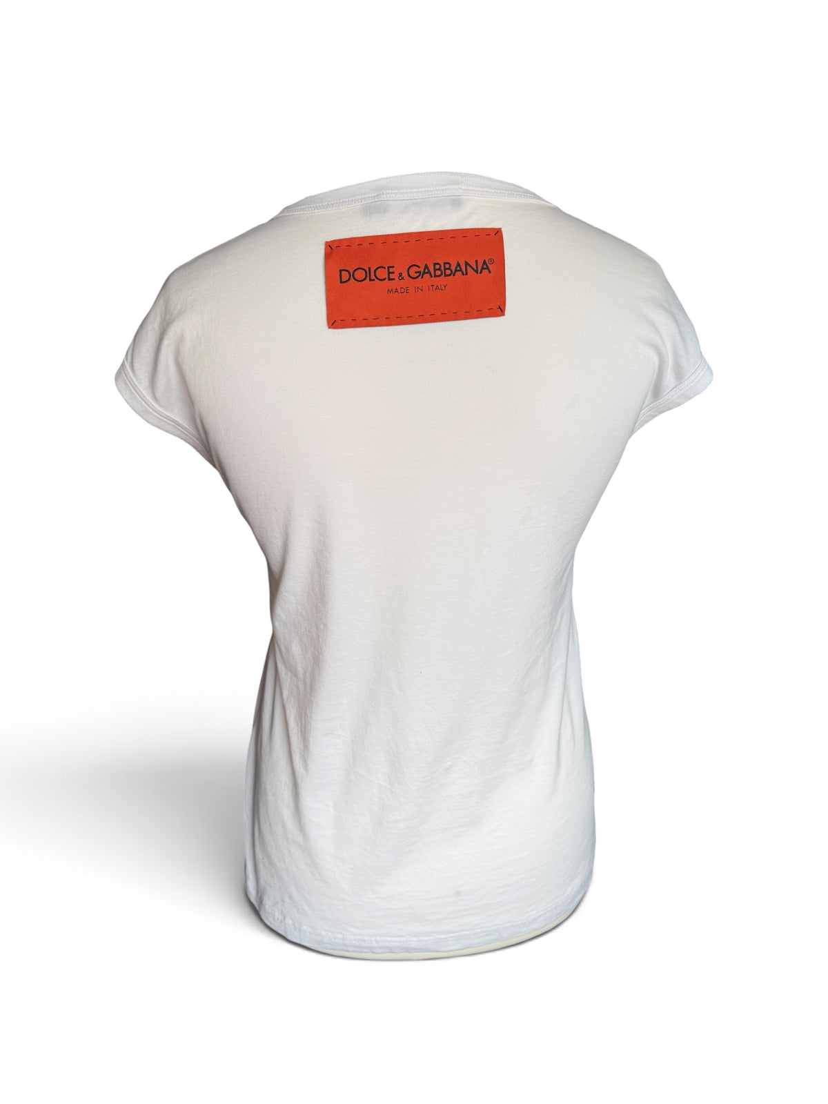 Dolce & Gabbana L’Amore è Bellezza White Cotton T-Shirt – Size IT 36