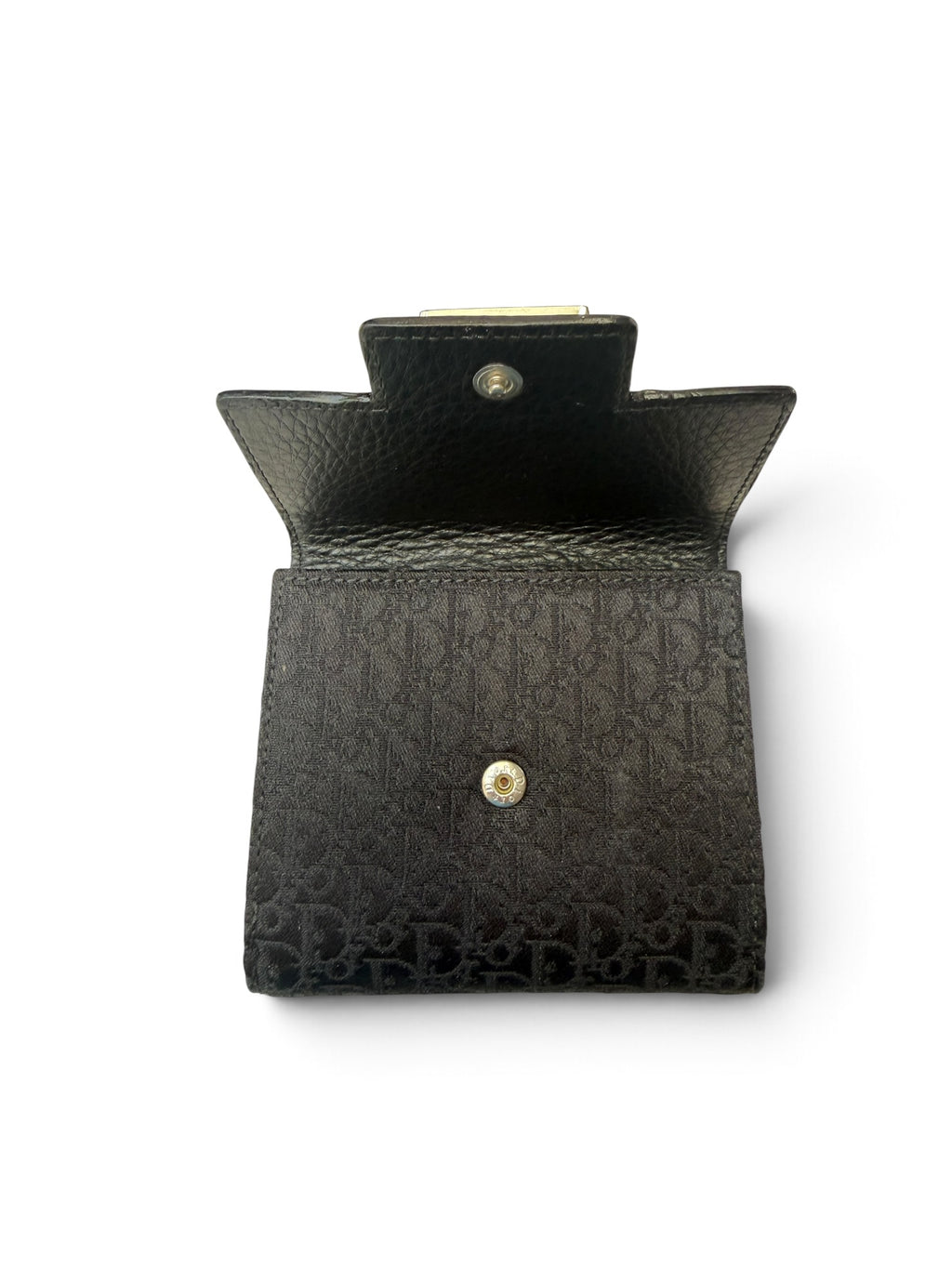 Christian Dior Street Chic Messenger Bag – Black Oblique Canvas & Leather, 2006, with Matching Wallet