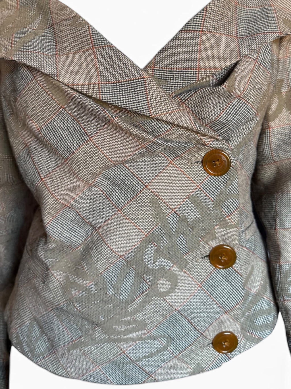 Vivienne Westwood Red Label Plaid Cropped Jacket, UK 12, Made in Italy