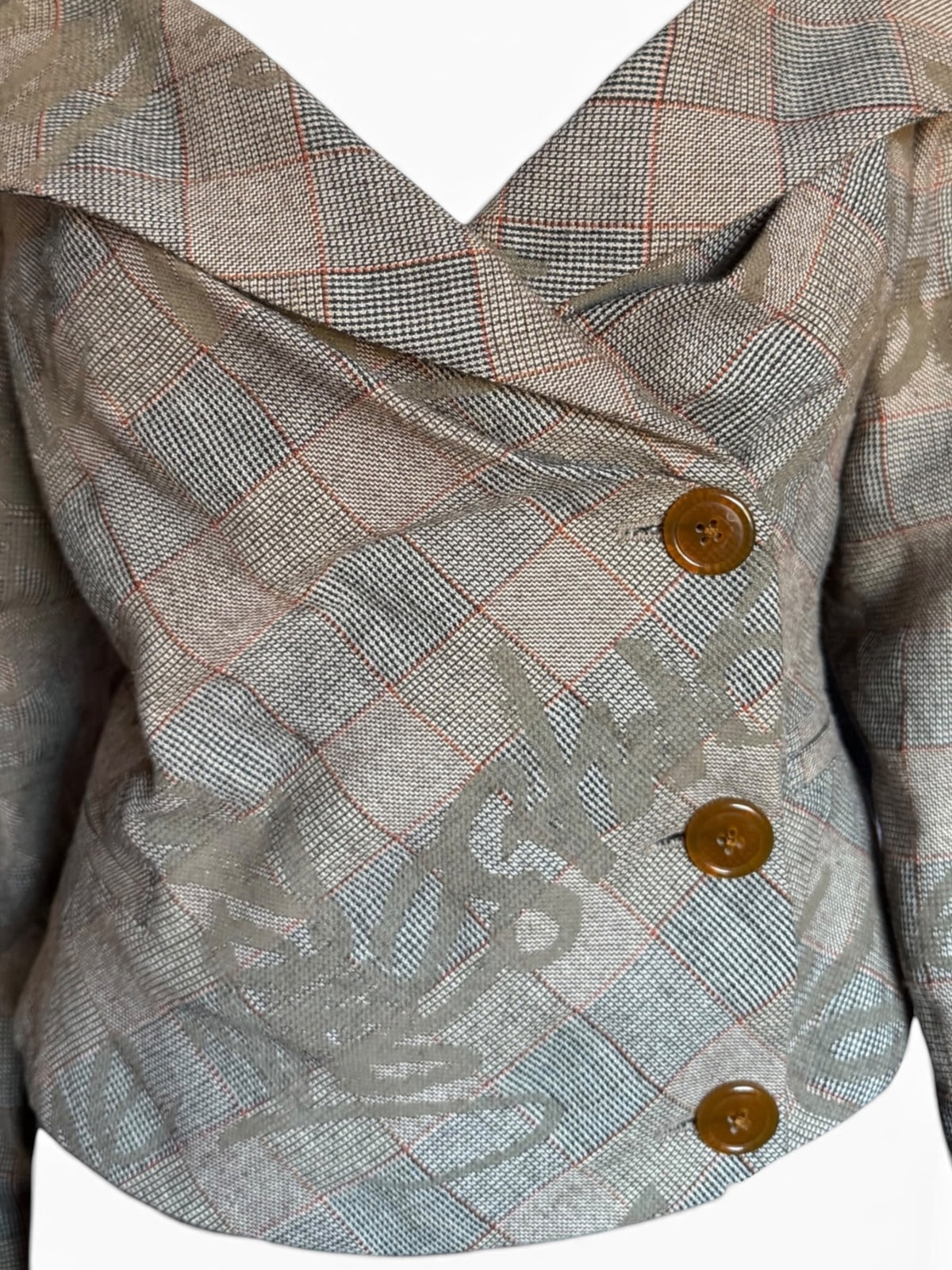 Vivienne Westwood Red Label Plaid Cropped Jacket, UK 12, Made in Italy