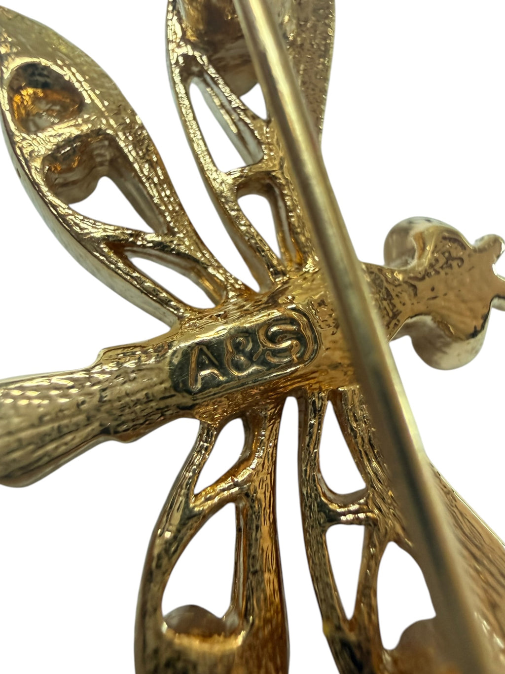 Vintage Attwood & Sawyer Dragonfly Brooch | Signed A&S, Original Box