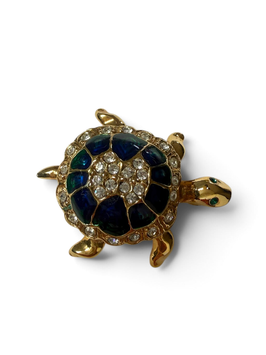 Vintage Attwood & Sawyer Turtle Brooch, Signed A&S, circa 1980s